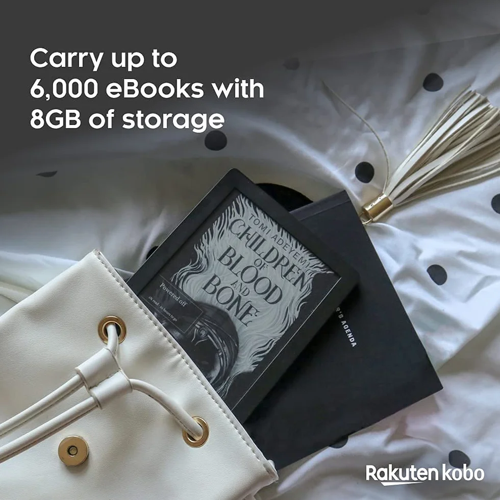 Kobo Clara HD | eReader | 6” Glare Free Touchscreen | Adjustable Brightness & Colour Temperature | eBooks | WIFI | 8GB of Storage | Carta E Ink Technology | Black…