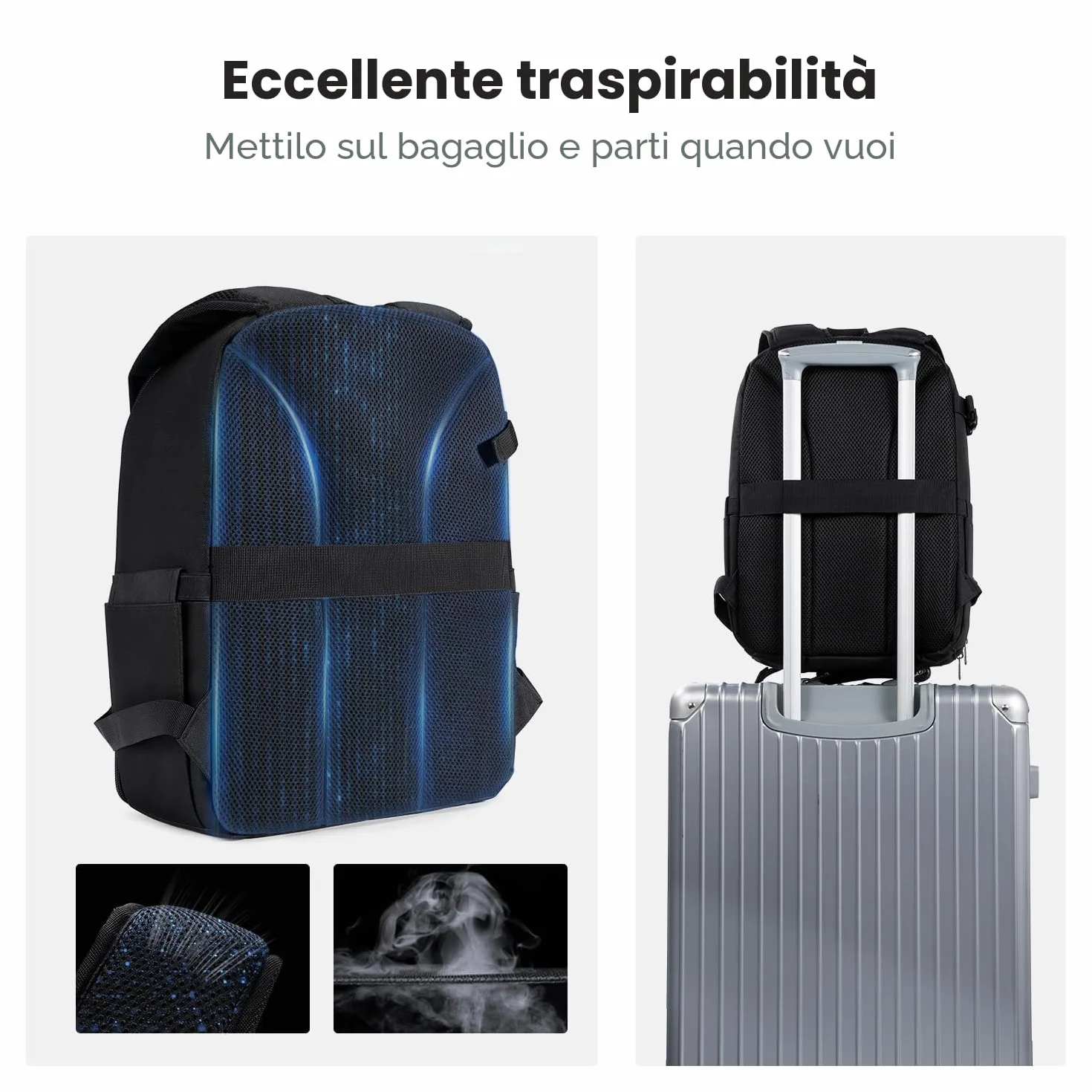 K&F CONCEPT Zaino per Fotocamera Compatto, Zaino Fotografico con Parapioggia, scomparto per laptop per obiettivi reflex treppiedi