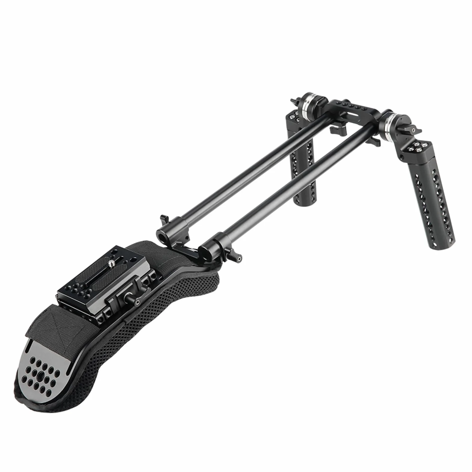 NICEYRIG 15mm Spalla Pad Rig System Kit con QR Base Plate 15mm Rod Clamp Rosetta Impugnatura Manopole per DSLR Videocamera DV Videocamera