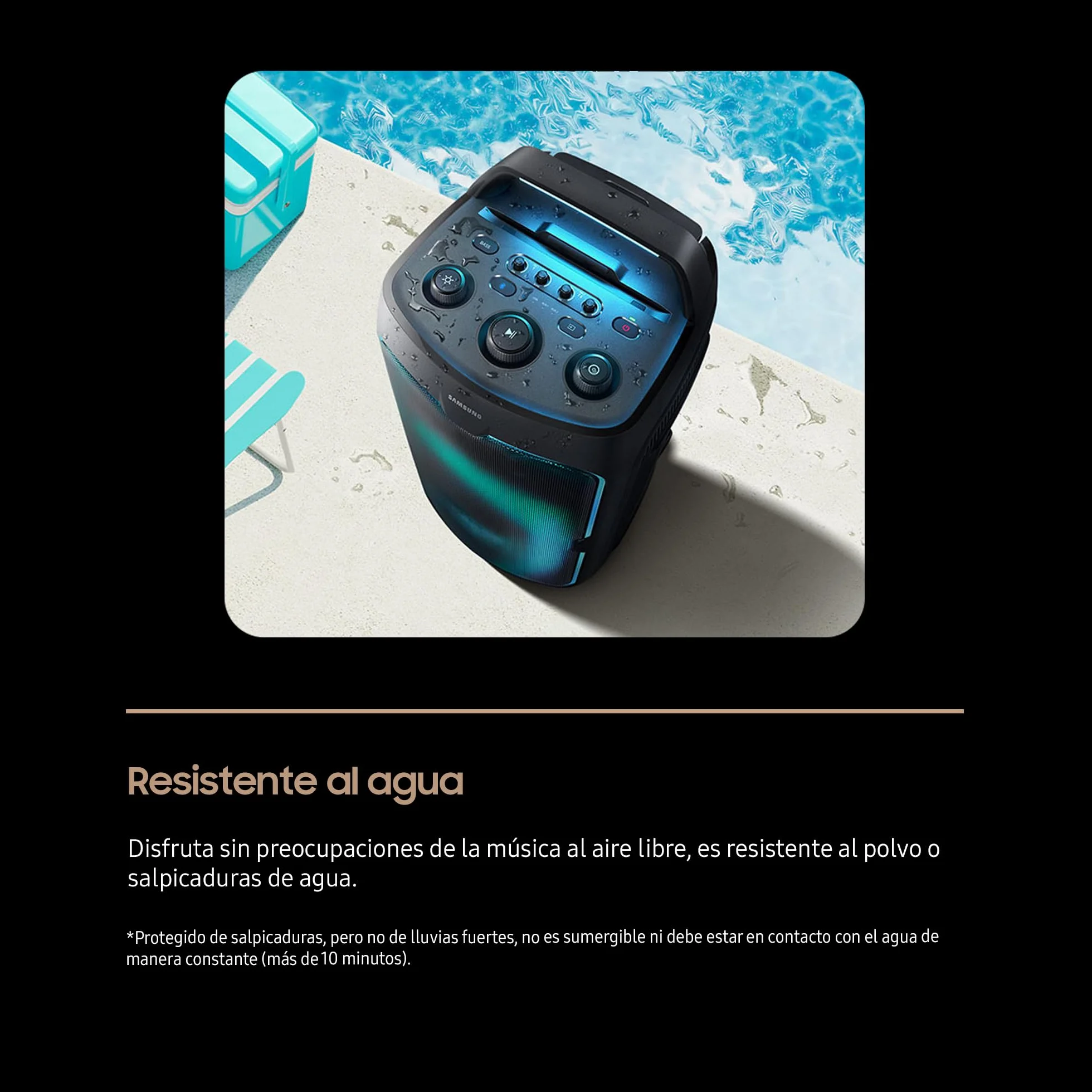 Samsung Sound Tower MX-ST50F/ZF 240W Audio Bidirezionale 18h Autonomia IPX4 Party Lights Bluetooth 2025
