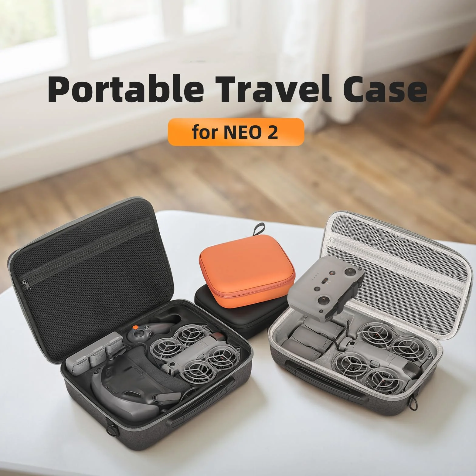 Borsa di Stoccaggio Rigida per DJI Neo 2 Motion Fly More Combo Borsa da Viaggio per DJI Goggles N3 Custodia Protettiva Impermeabile e Antigraffio con Tracolla Accessori per Drone