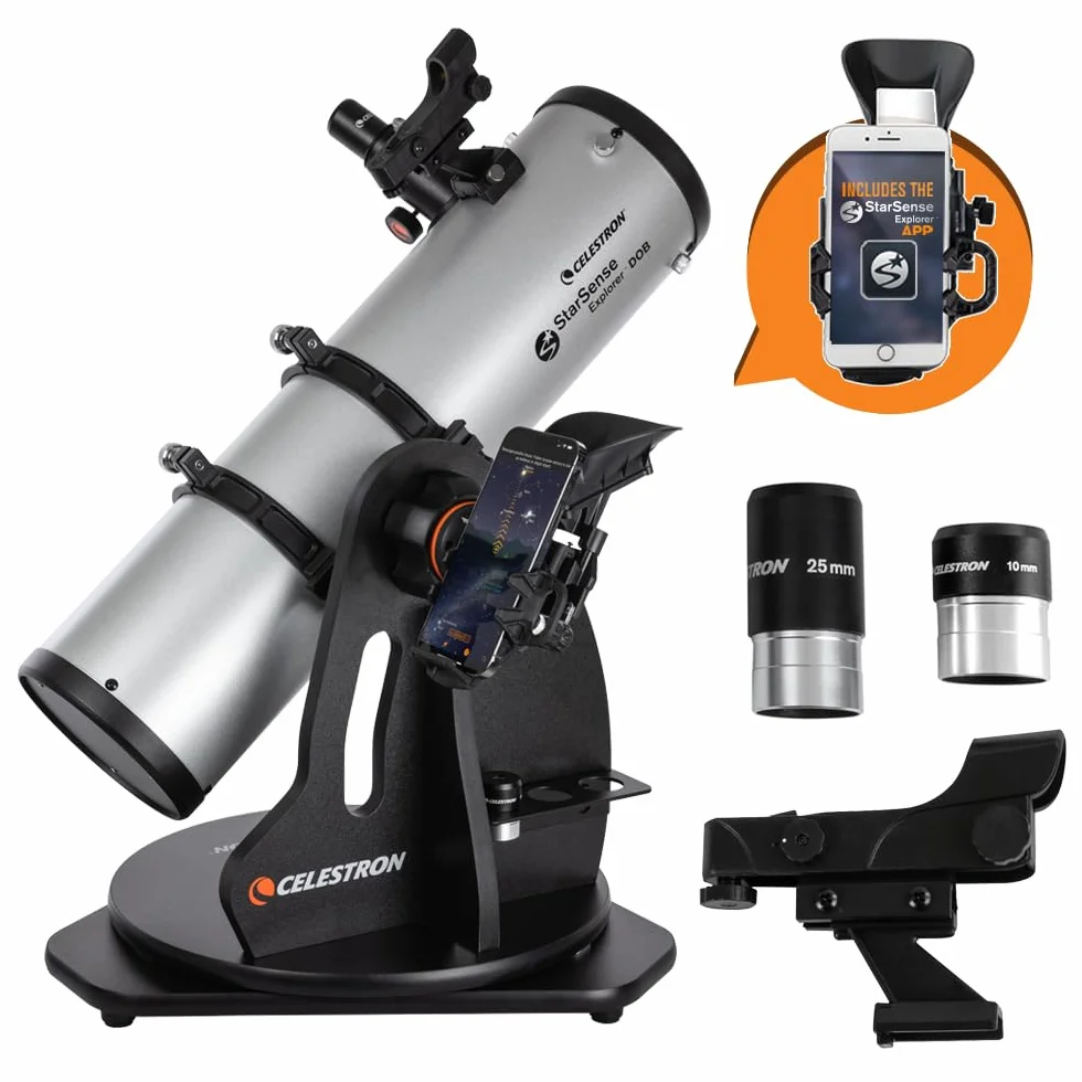 Celestron 22481 StarSense Explorer 130 mm Dobsoniano da tavolo Telescopio compatibile con app per smartphone Funziona con l'app StarSense – Compatibile con iOS/Android