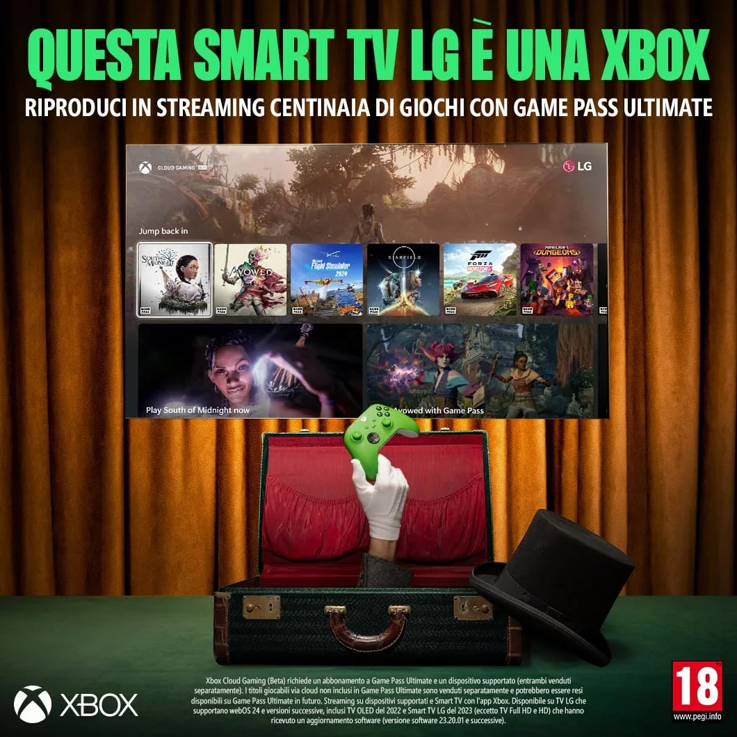 LG OLED evo C5 Smart TV 48 pollici 4K Processore α9 Gen8 webOS Dolby Vision Atmos VRR GSYNC 4K@144Hz HDMI 2.1 OLED48C56LB