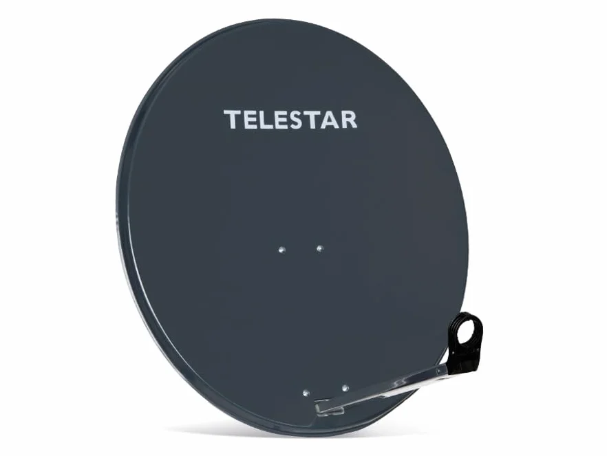 Specchio SAT Telestar, in alluminio, 80 cm – Antenna satellitare Offset Telestar, Alluminio Grigio, ý 80 cm