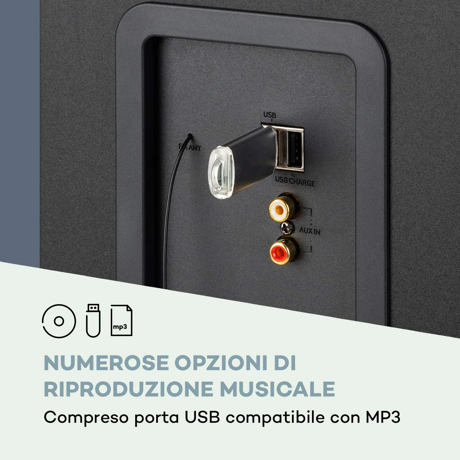 auna Karaboom 100 - Sistema di Altoparlanti 2.1, a Torre, Diffusore da Pavimento, 120 Watt max, BT, Porta USB 2 in 1, MP3, AUX-In, Supporto Tablet, Nero