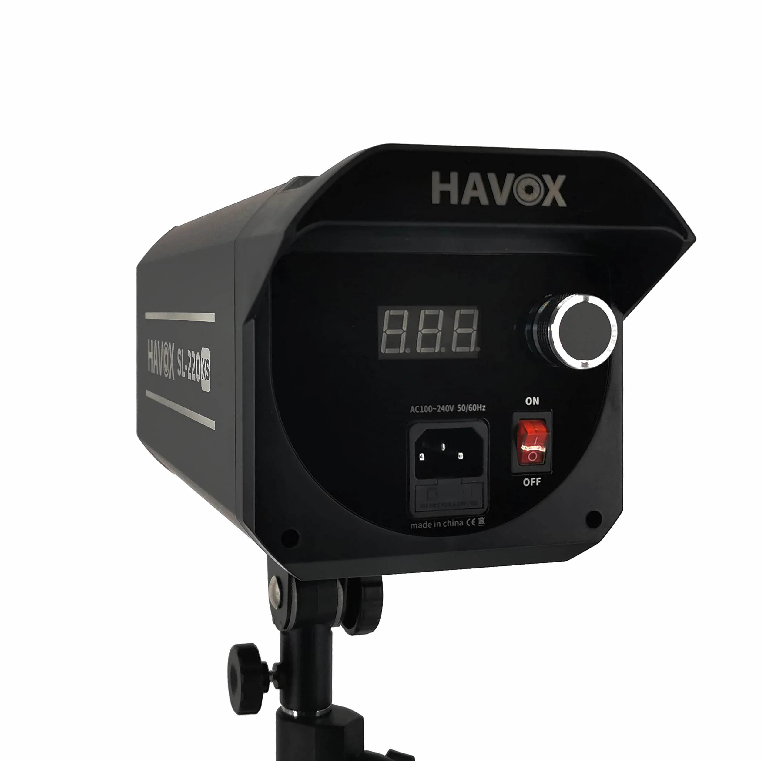 HAVOX - SL-220XS - Softbox Luce continua 220 W Photo Video 5600 K - CRI97+ / TLCI97+ / Fissaggio Bowens - Illuminazione studio fotografico professionale con display digitale