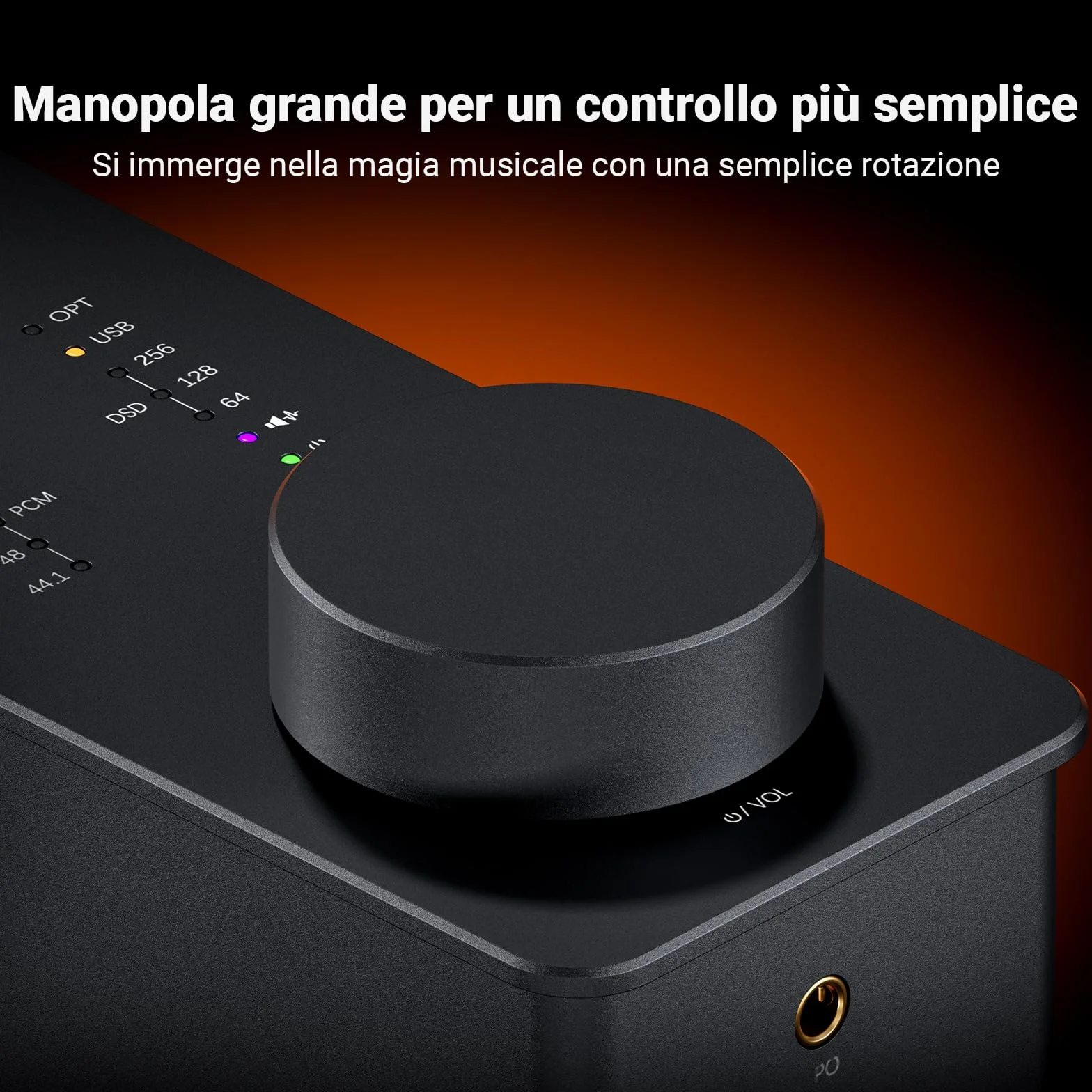 Fosi Audio SK02 DAC Amplificatore per Cuffie, USB C a AUX Adattatore Convertitore Audio Digitale-Analogico, Ottico a 3,5 mm 4,4 mm Combo Bilanciato, Amplificatore Cuffie da Tavolo per Home Theatre