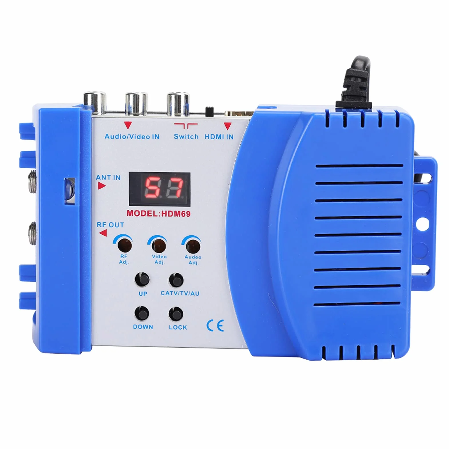 Akozon Modulatore HDMI RF Digitale 1080P HDM69 Convertitore AV a VHF UHF Pal Standard per EU 100-240V