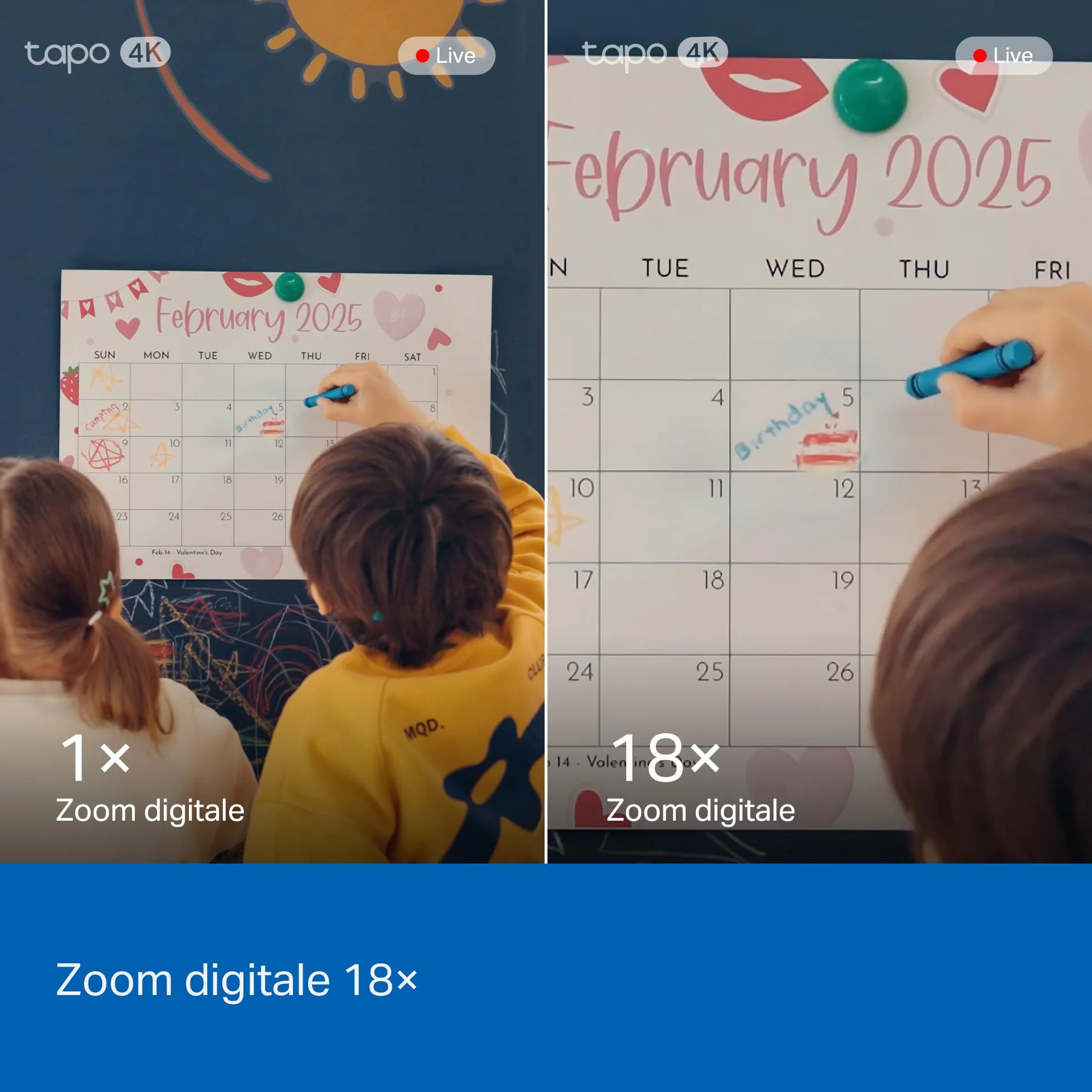 Tapo C260 4K 8MP Telecamera WiFi Interno, Rilevazione e Notifiche Smart AI, Riconoscimento Facciale, Visione Notturna Migliorata, Compatibile con Alexa, Modalità Avanzata di Privacy, Block Zones