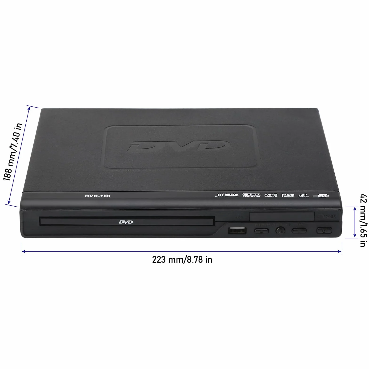 Lettore DVD, Lettore VCD per TV con Cavo AV, Lettore CD USB Multifunzione Giocatore con Telecomando per Casa Sistema stereo