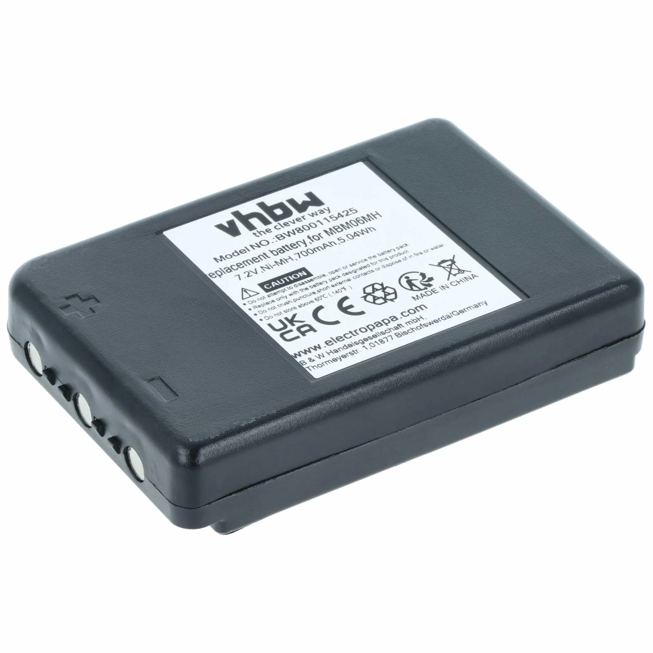 Autec MBM06MH 700mAh 7,2V NiMH batteria sostituisce radiocomando industriale vhbw