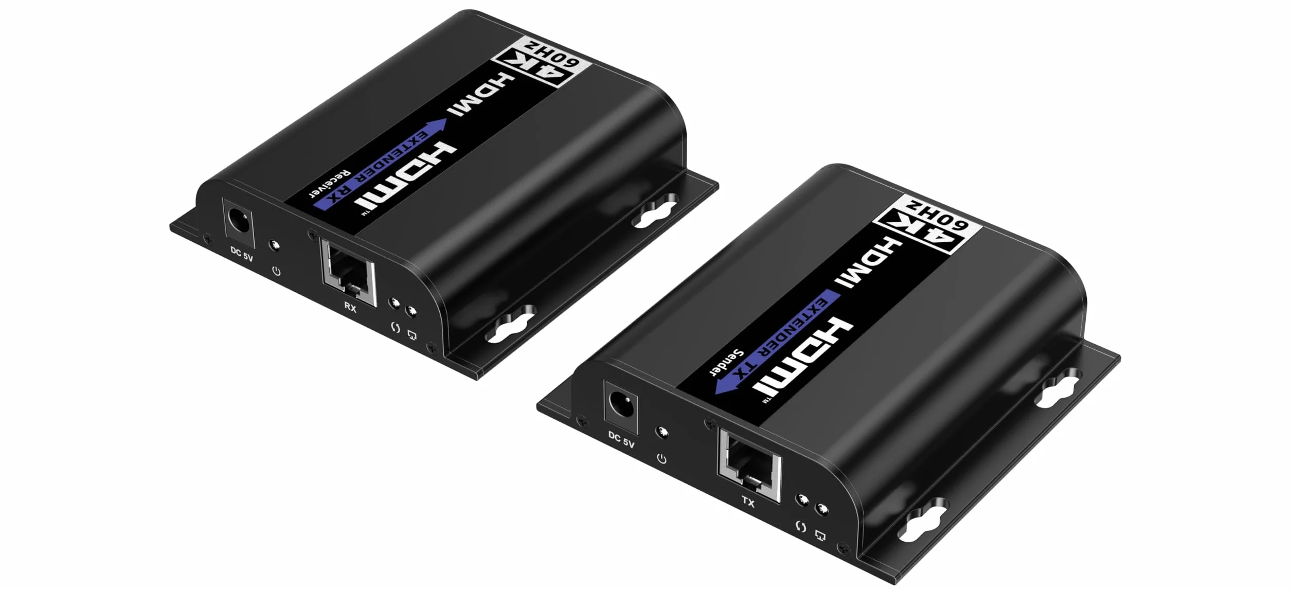PremiumCord Extender HDMI 4K fino a 120 m tramite LAN, Over IP, Cat5/5E/6, UHD 4K 2160p 60Hz, Full HD 1080p, 4:4:4, HDMI 2.0, HDCP 2.2, Robusto Alloggiamento in Alluminio