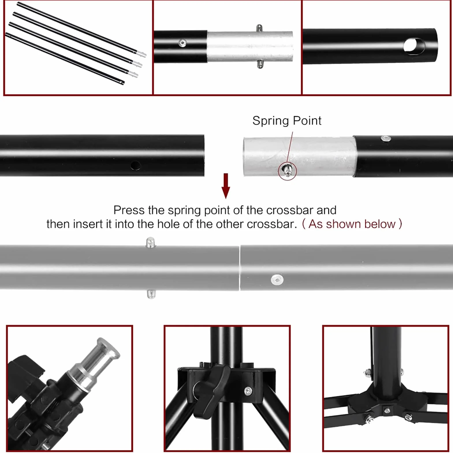Andoer Kit Studio Fotografico, Sistema Supporto Sfondo 1,6m x 3m con Softbox, Lampadine 45W, Ombrello, Portalampada E27, Stativi 2M, Trasporto per Fotografia, Foto e Video