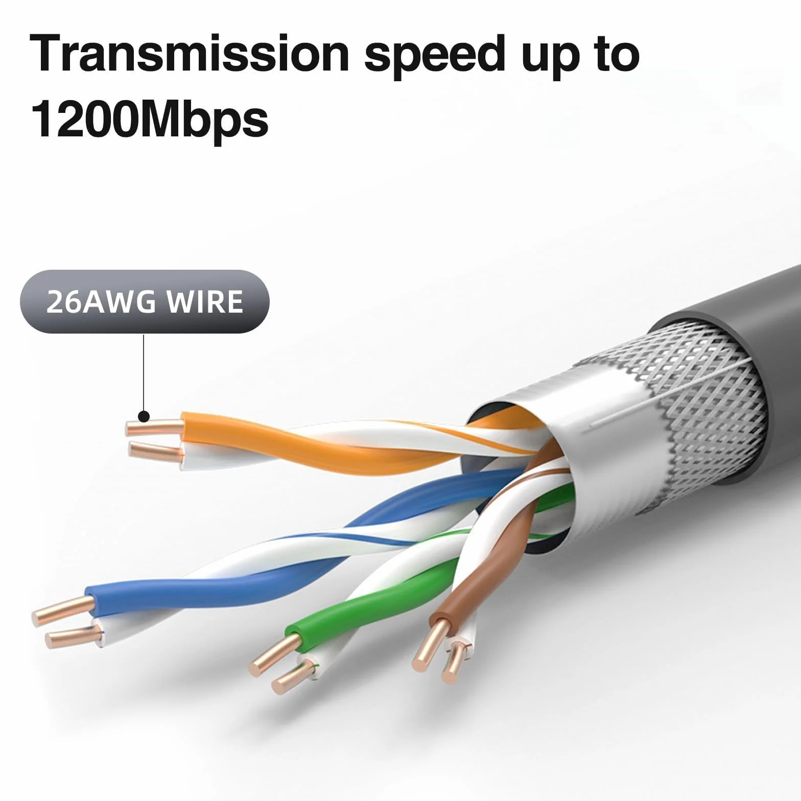Cavo Starlink 23M/75FT per cavo di sostituzione Starlink Satellite V2 rettangolare, supporti impermeabili IP68, adotta la trasmissione dati in rame puro