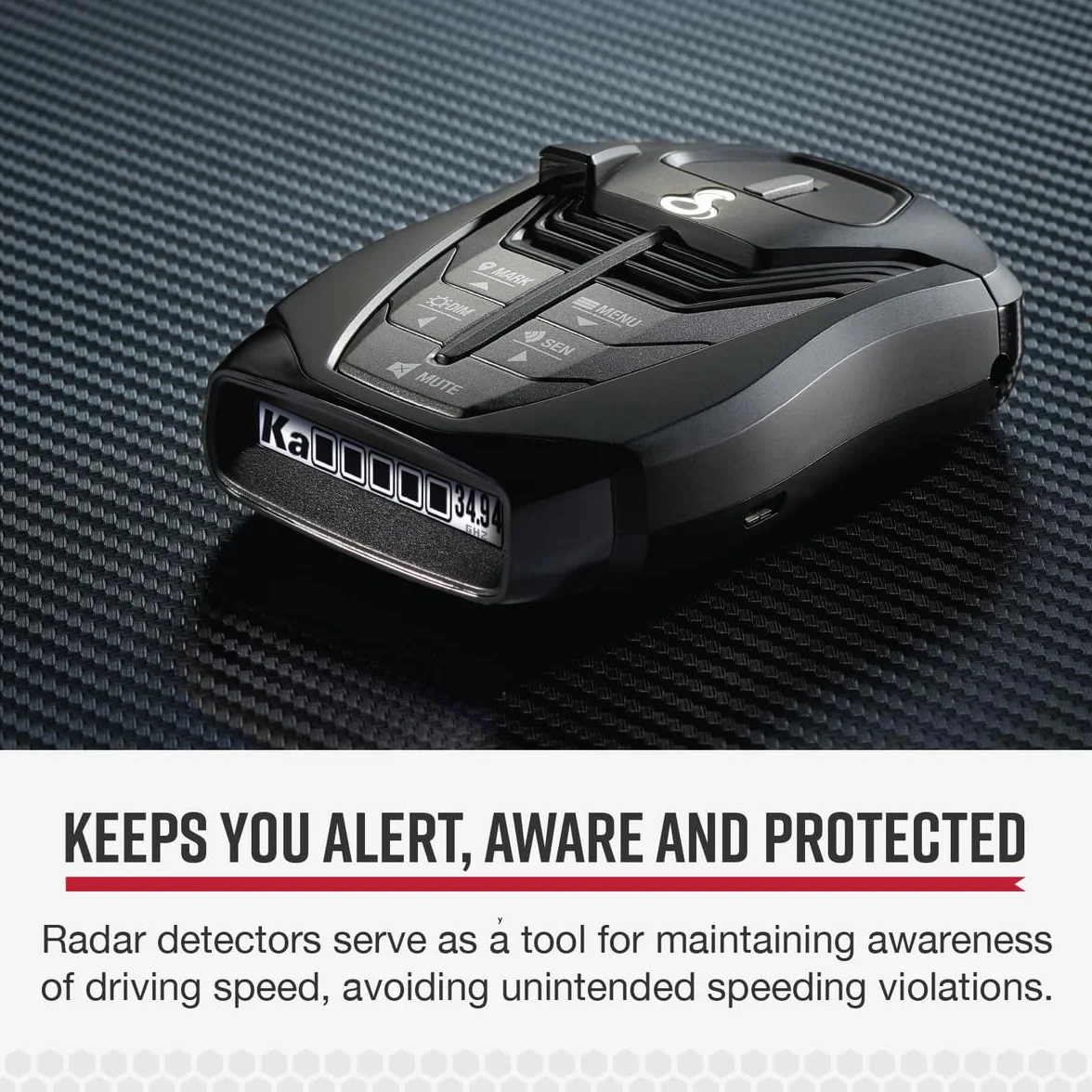 Cobra RAD 480i Laser Radar Detector – Long Range Detection, Bluetooth, iRadar App, LaserEye Front and Rear Detection, Next Gen IVT Filtering, Black
