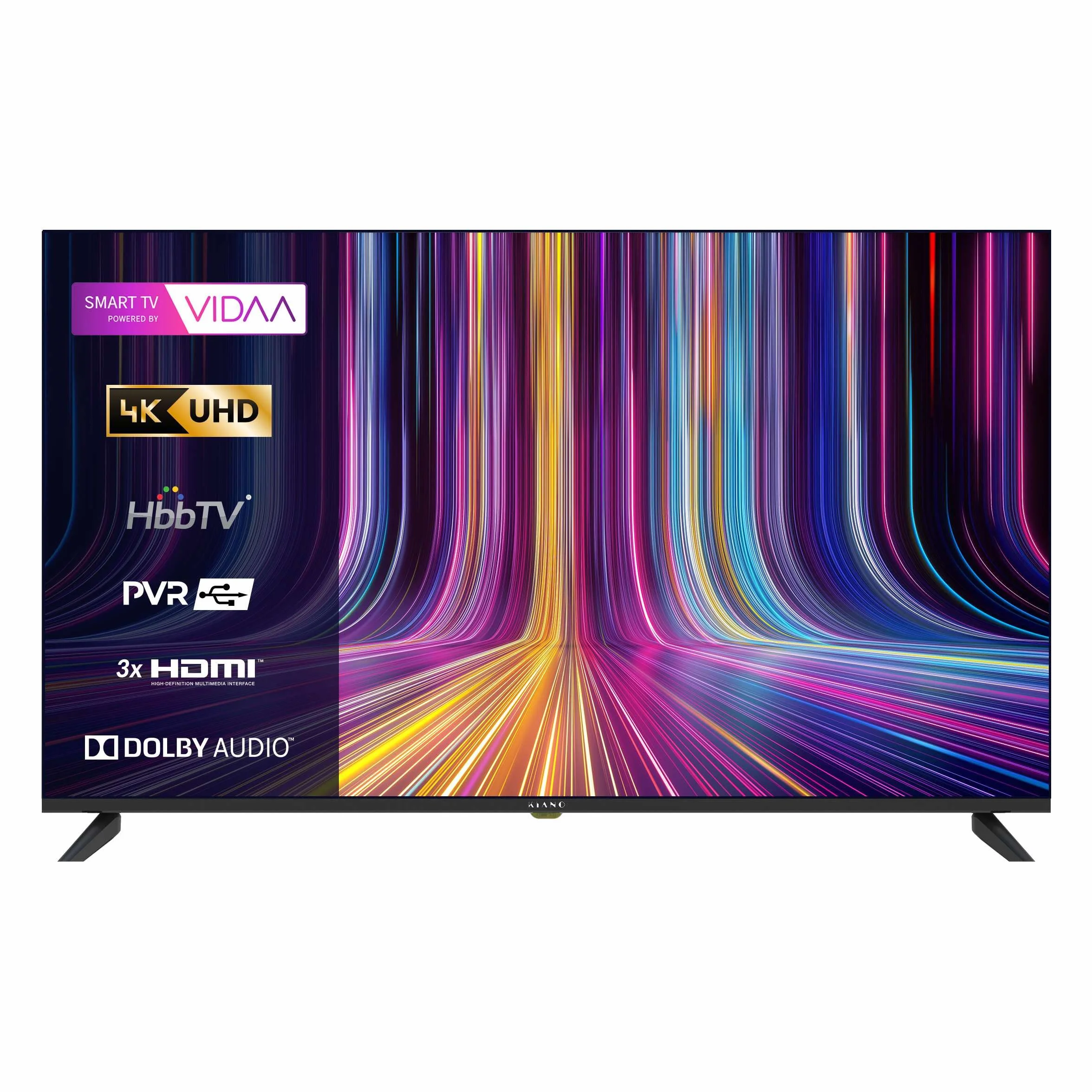 KIANO Elegance 50" Smart TV VIDAA UHD 4K HDR Dolby Digital Plus DVB-T2/S2/C