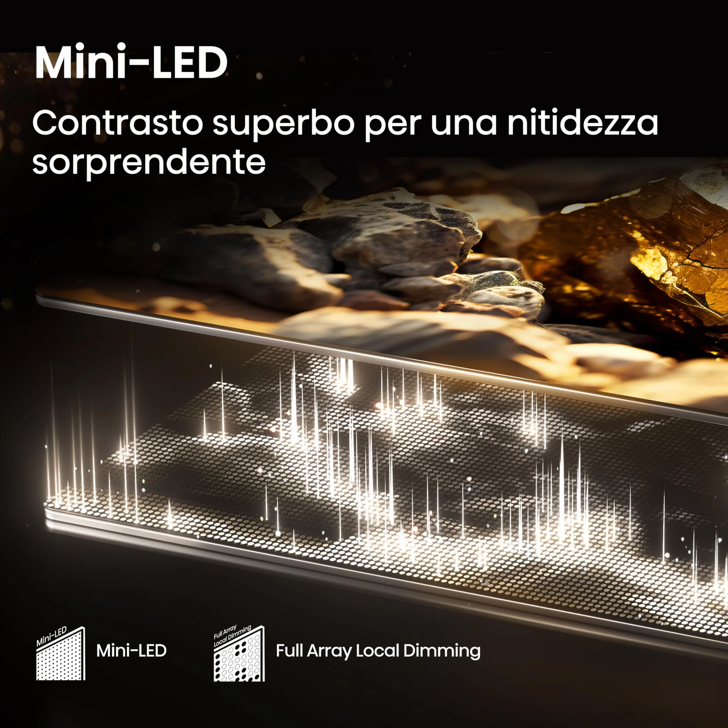 Hisense TV 65" Mini-LED 4K 144Hz Smart VIDAA U8 Dolby Vision IQ HDR10+ Adaptive Dolby Atmos 2.1 Subwoofer Alexa Built-in