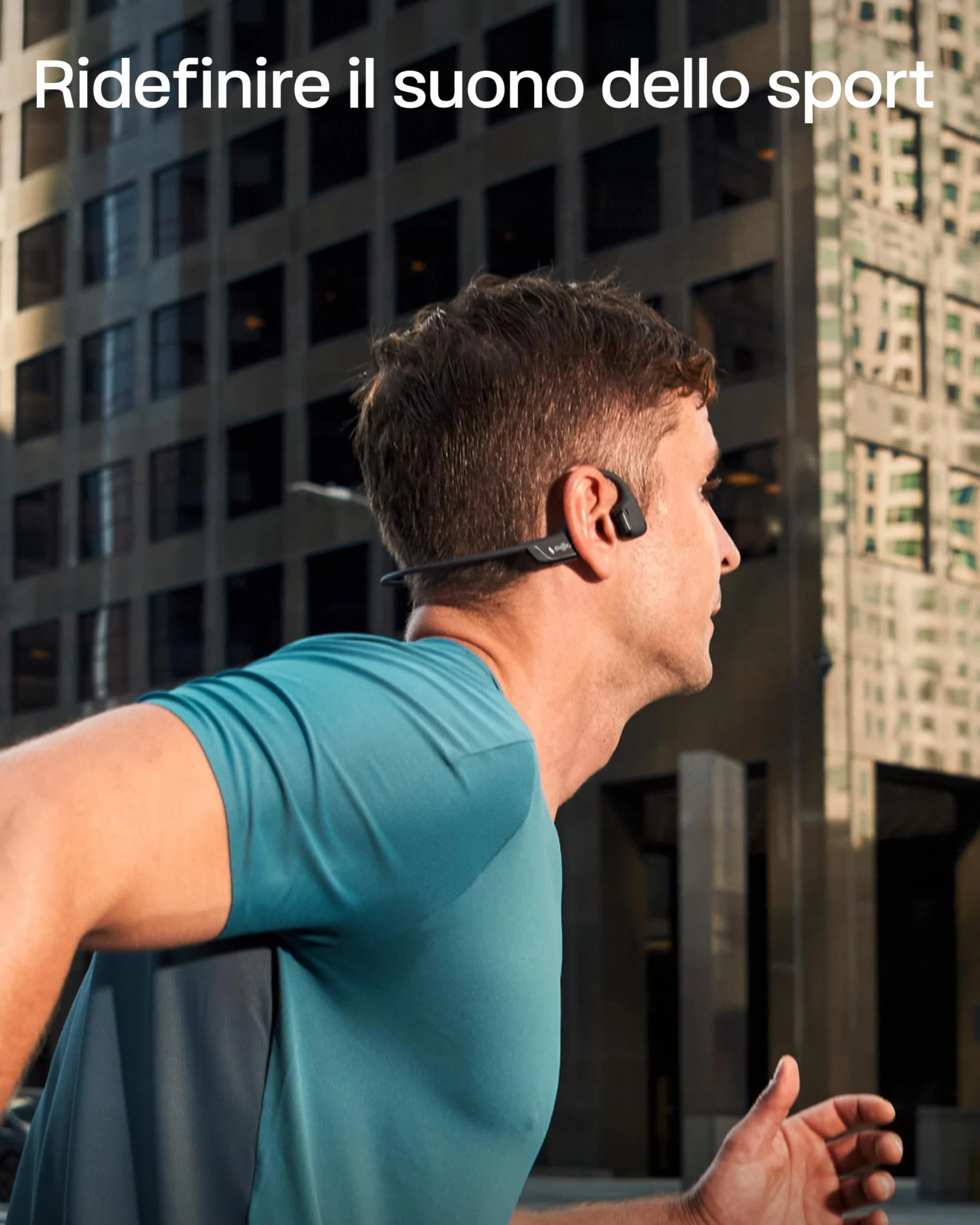 SHOKZ Cuffie Sportive OpenRun Pro 2 a Conduzione Ossea, Wireless Bluetooth 5.3, Microfoni con Cancellazione Rumore, Impermeabili IP55, 12 Ore Riproduzione, Ricarica Rapida USB-C, Nero