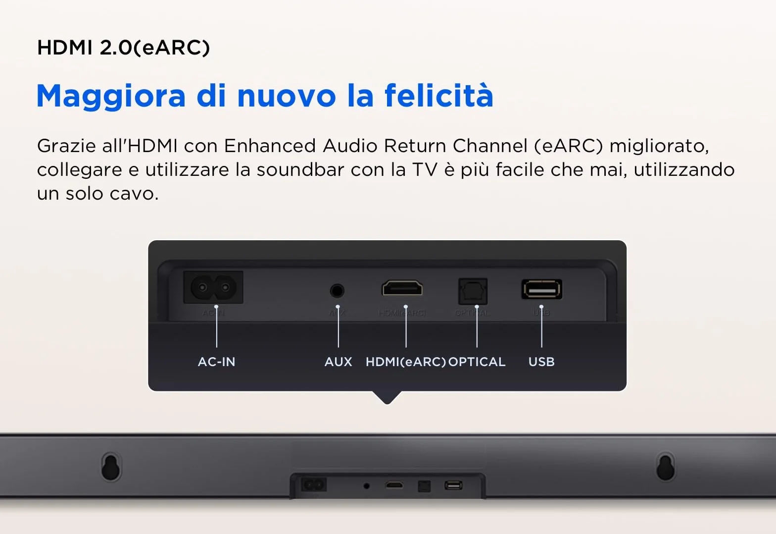 TCL S45HE Soundbar 2.0 100W Dolby Atmos DTS Virtual:X Bluetooth 5.2 HDMI eARC