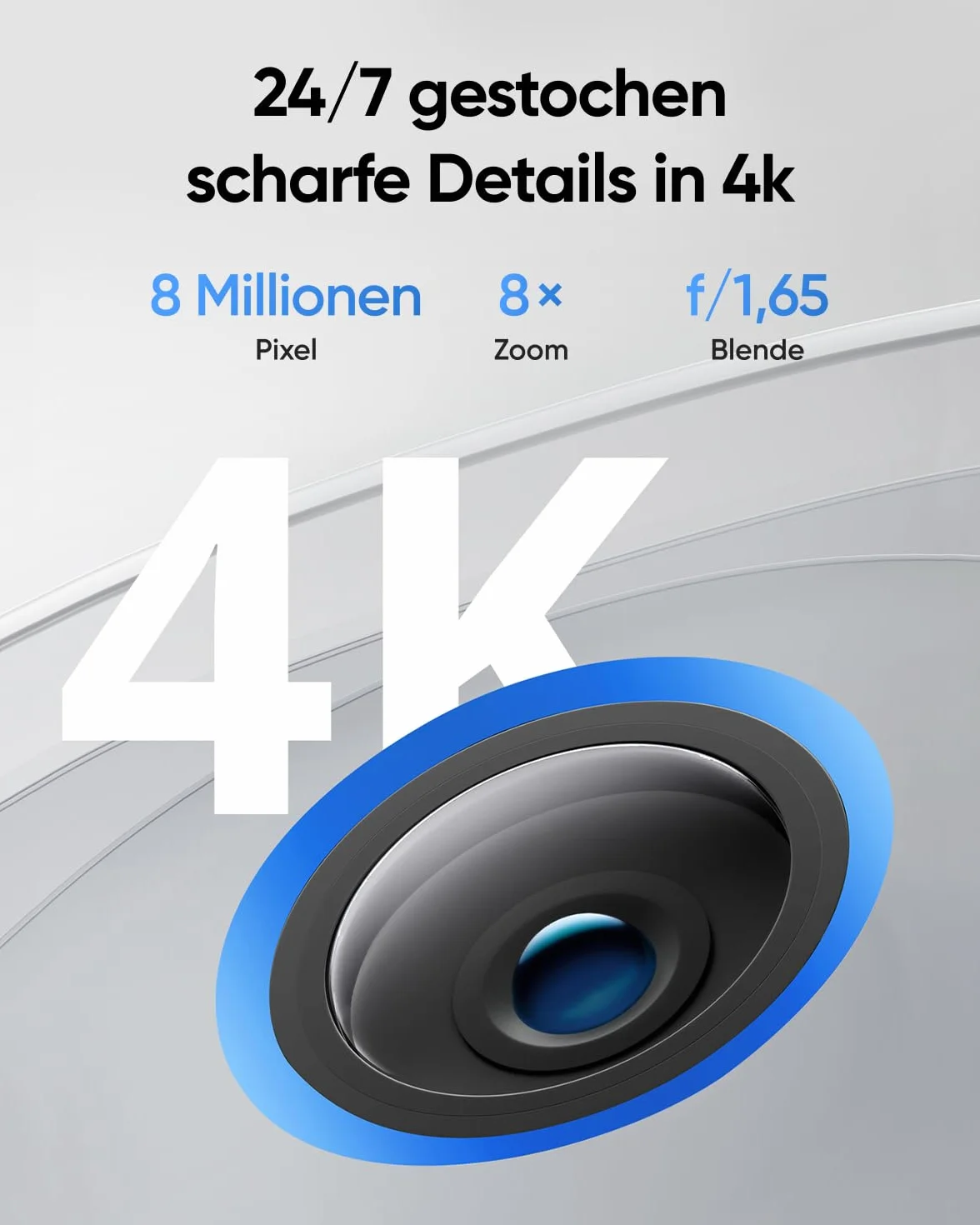 eufy Security eufyCam E330 (Pro) telecamera aggiuntiva, telecamera esterni, risol. 4K, registraz. 24/7, plug-In, Wi-Fi, AI ricon. facciale, nessun costo mensile, richiede HomeBase 3 (Ricondizionato)