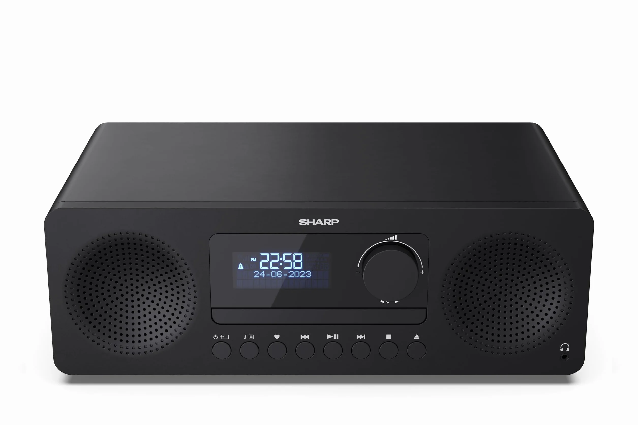 SHARP XL-B720D(BK) TOKYO, Sistema audio all in one con radio DAB+, FM, Bluetooth, CD-MP3, riproduzione USB, connessione cuffie e 60W, colore nero