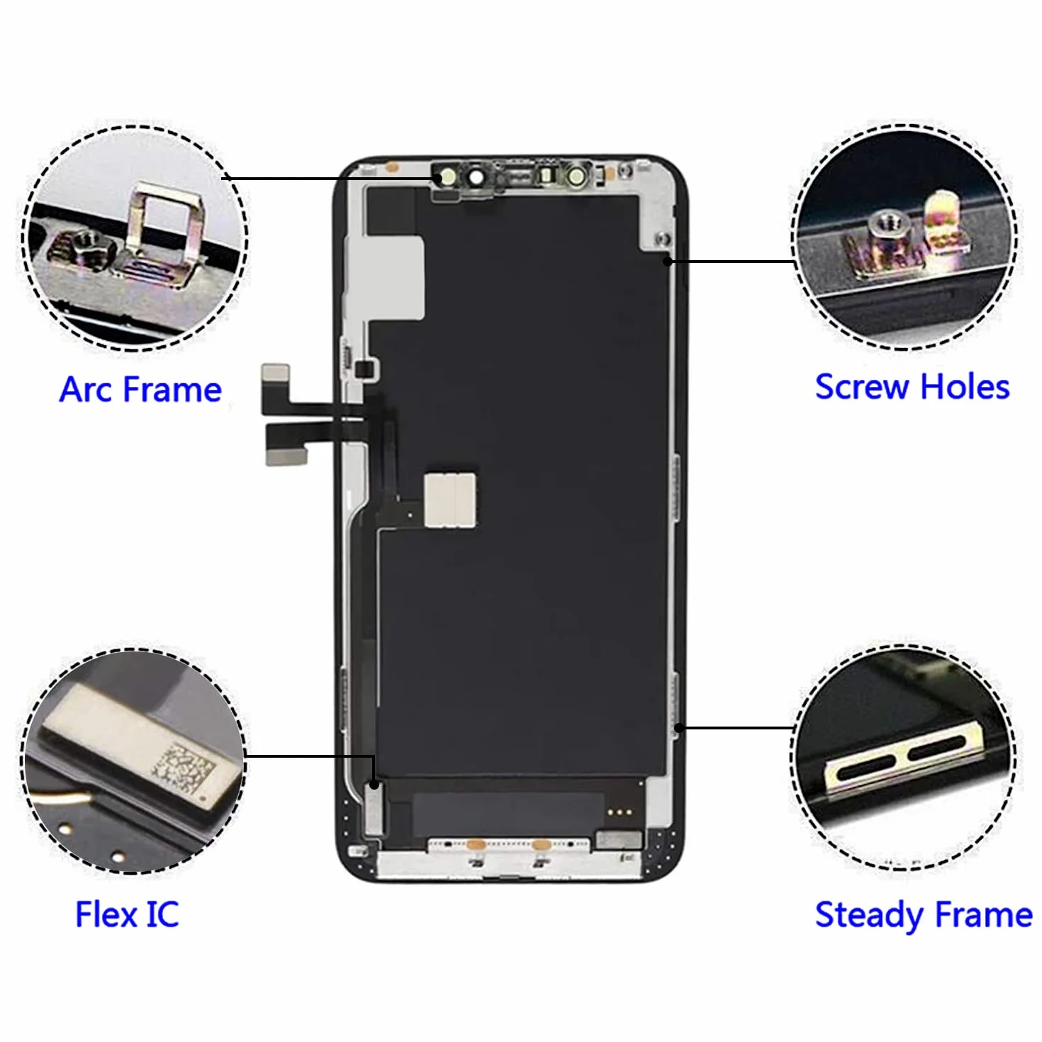 Brinonac Display per iPhone 11 PRO Max, 6,5" Schermo Full HD LCD Retina Kit Sostituzione Touch Screen Digitizer Assembly Set
