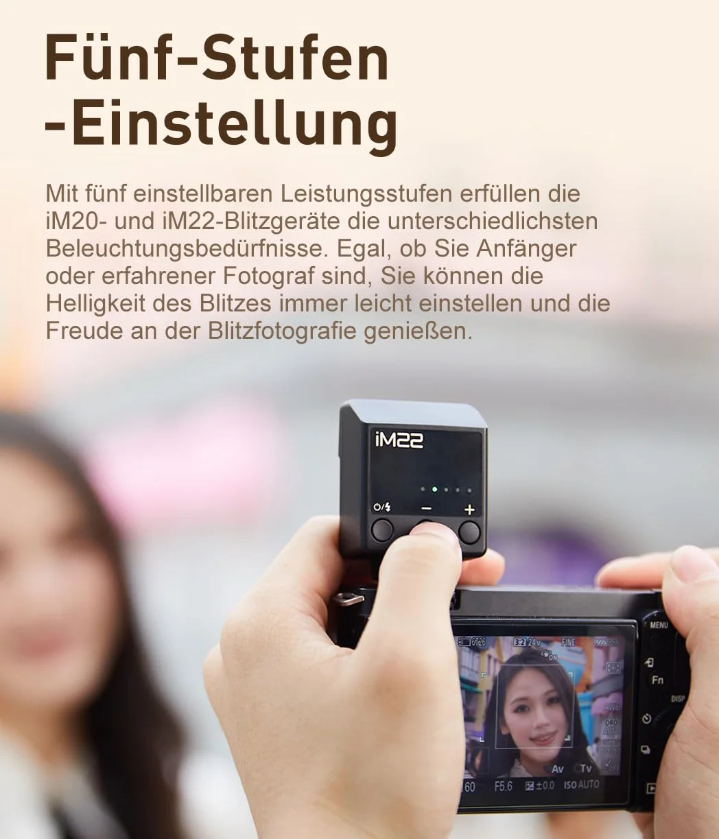 Godox iM20 Mini Flash Fotocamera 5 Livelli Potenza 30g USB-C Batteria Litio 470mAh