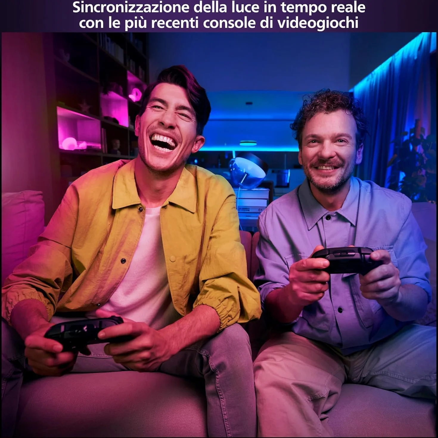 Philips Hue Play HDMI Sync Box 8K - Smart hub che sincronizza fino a 10 luci Hue - Hub luci che richiede Hue Bridge - Supporta Dolby Vision HDR10+ - Controllo con app Hue per luci smart