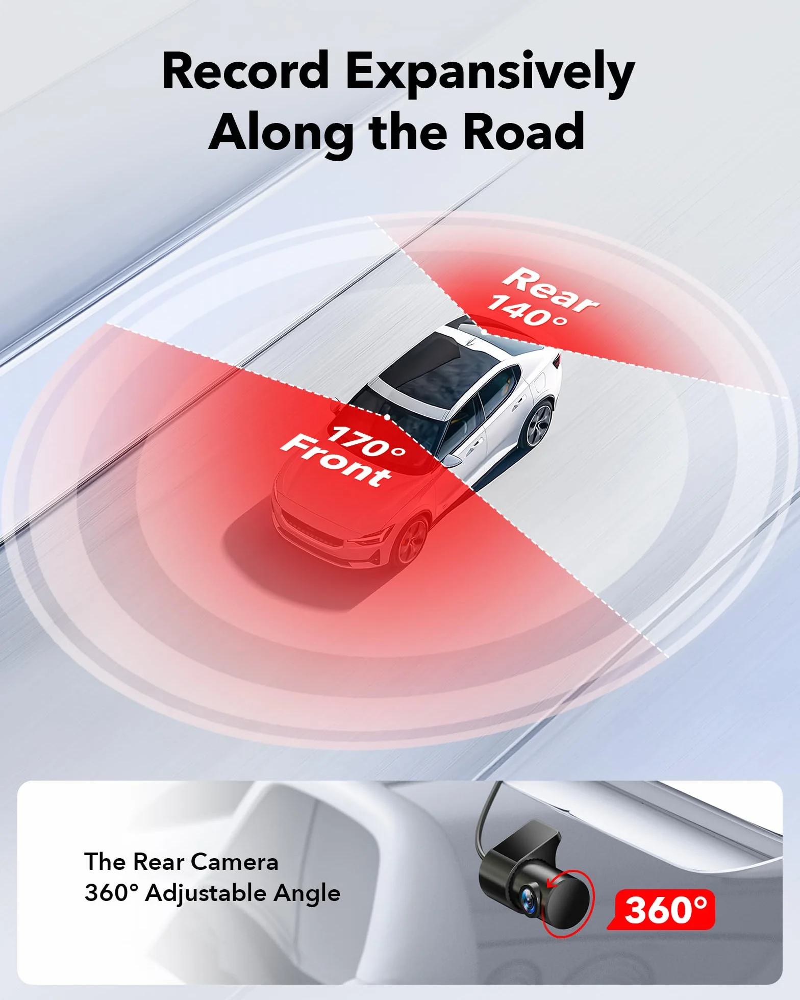 REDTIGER Dash Cam 4K/2.5K Anteriore e Posteriore, STARVIS 2, Schermo IPS 3,18 Pollici, 128 GB Inclusa, WiFi 5,8 GHz, GPS, WDR 170° Grandangolare