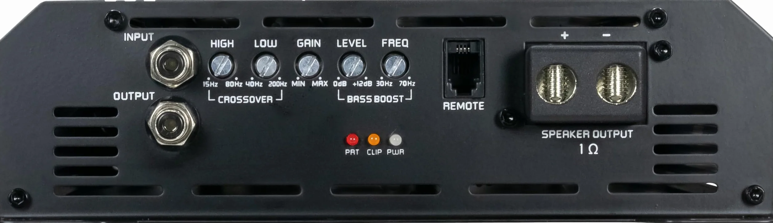 Ground Zero GZCA 8000.M1 - Amplificatore MS-PL-Class D, 1 canale, 8100 W RMS, 1 Ω stabile, crossover attivo, basso boost incluso