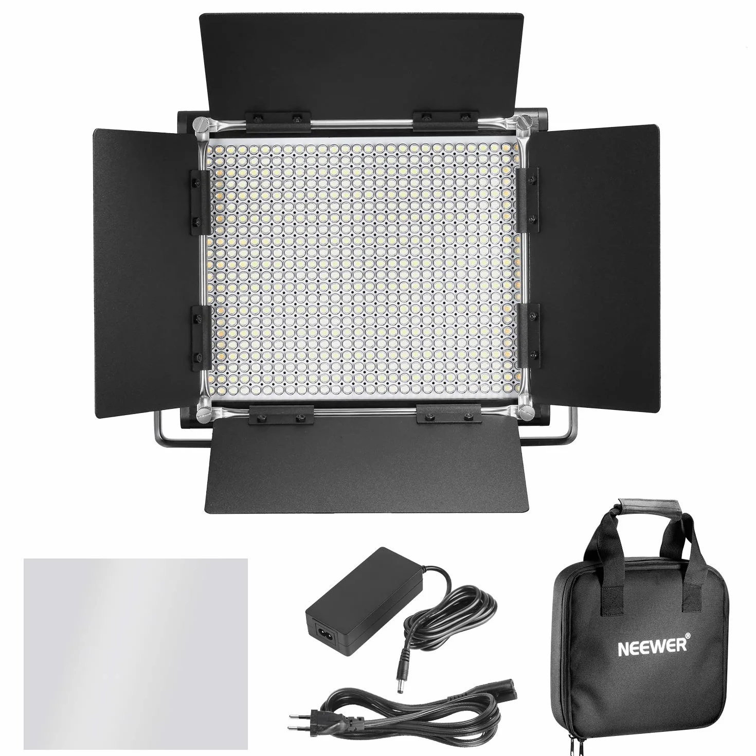 NEEWER 660 LED Video Light Panel Fotografia Illuminazione Studio fotografico Pannello LED bicolore 3200-5600K CRI 96+ con staffa a U e Flux Cutter per YouTube Video Photo Studio