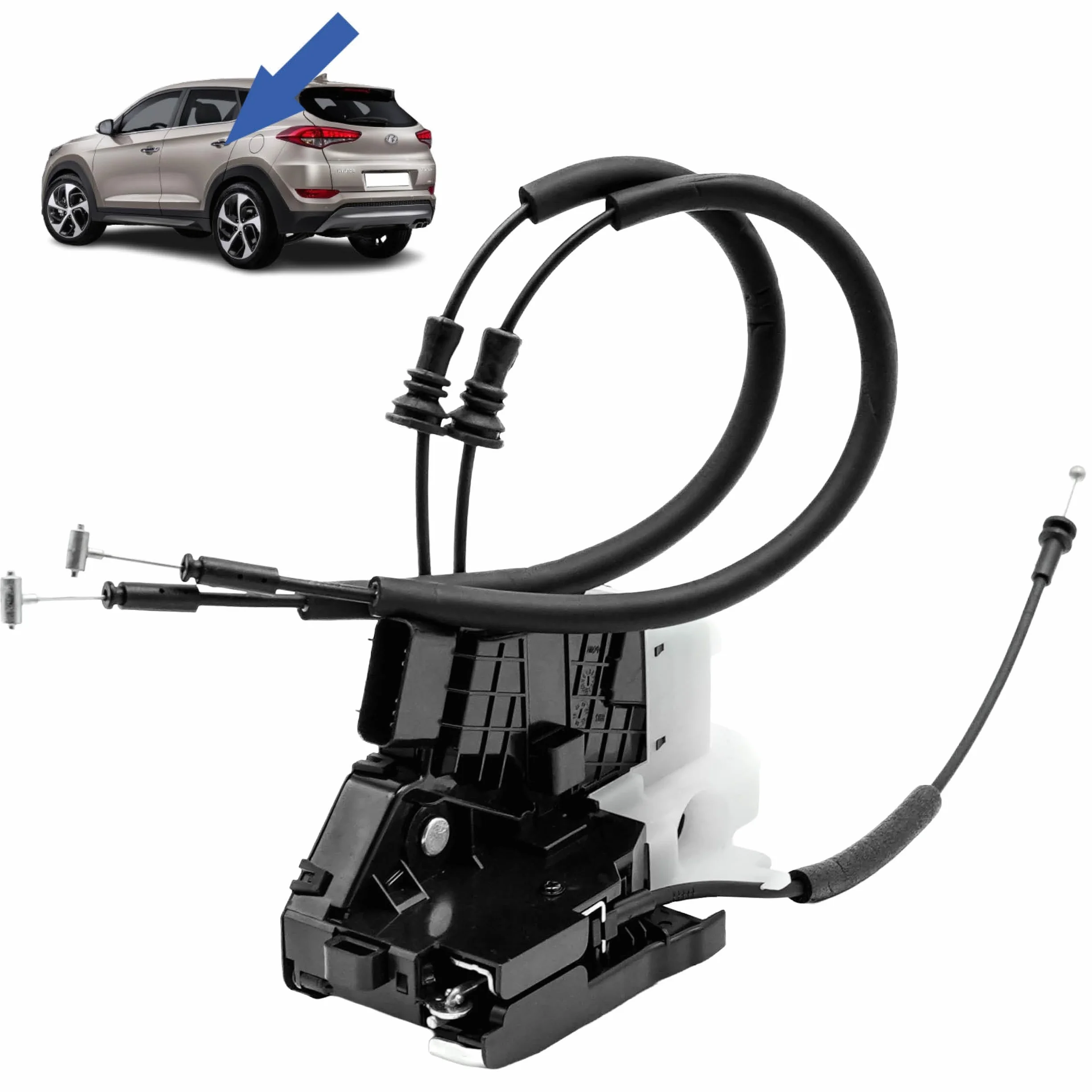 Serratura compatible per Tucson (2015-2020) chiusura centralizzata | posteriore sinistro (posteriore guida). 81410D3000, 81410D7510