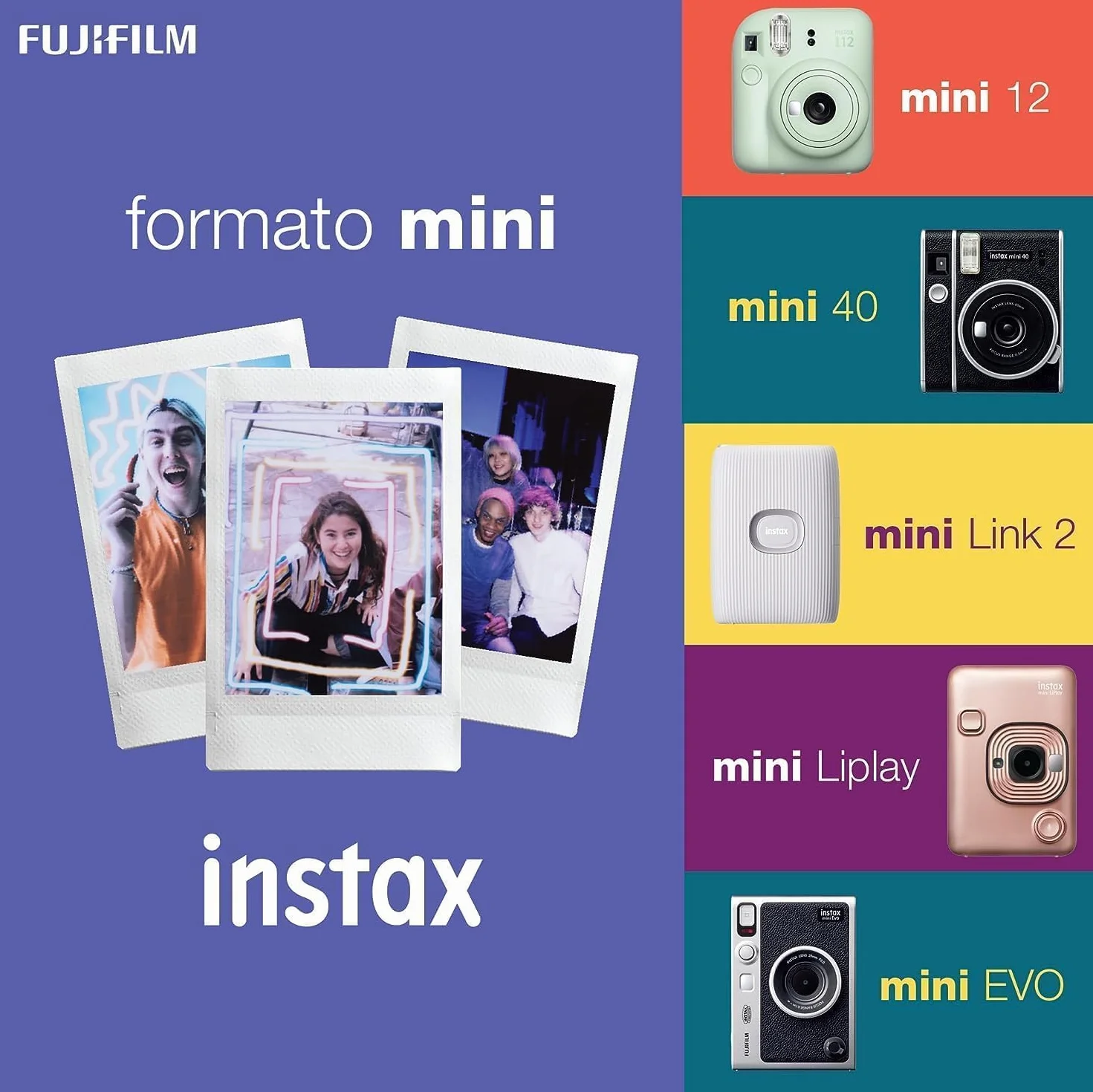 Fujifilm Instax Mini Instant Film, 10 fogli (confezione da 5)