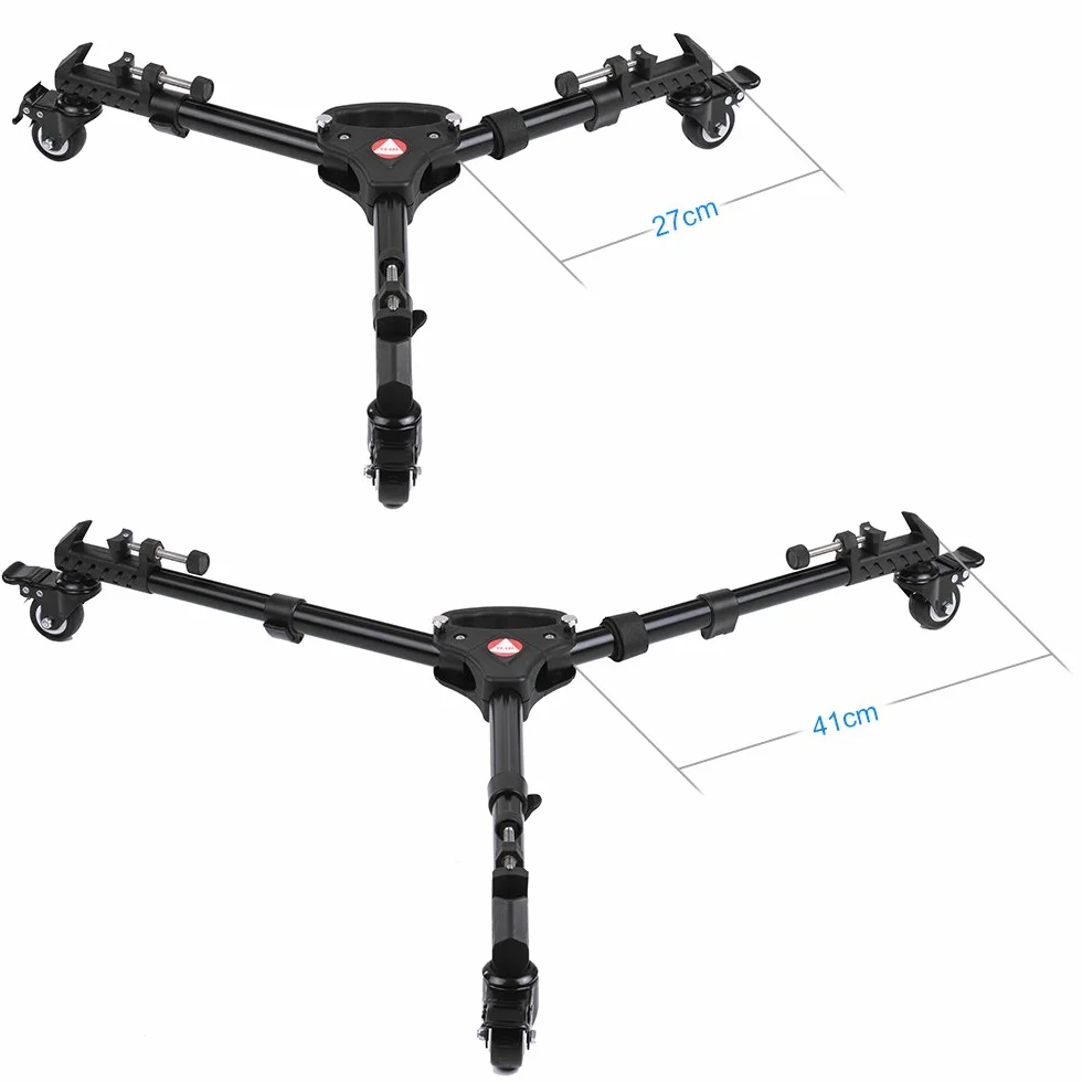 Photography Professional - Treppiede universale pieghevole con ruote in gomma e supporti regolabili per fotocamere Canon, Nikon, Sony, DSLR, videocamere, video illuminazione, portata massima 20kg