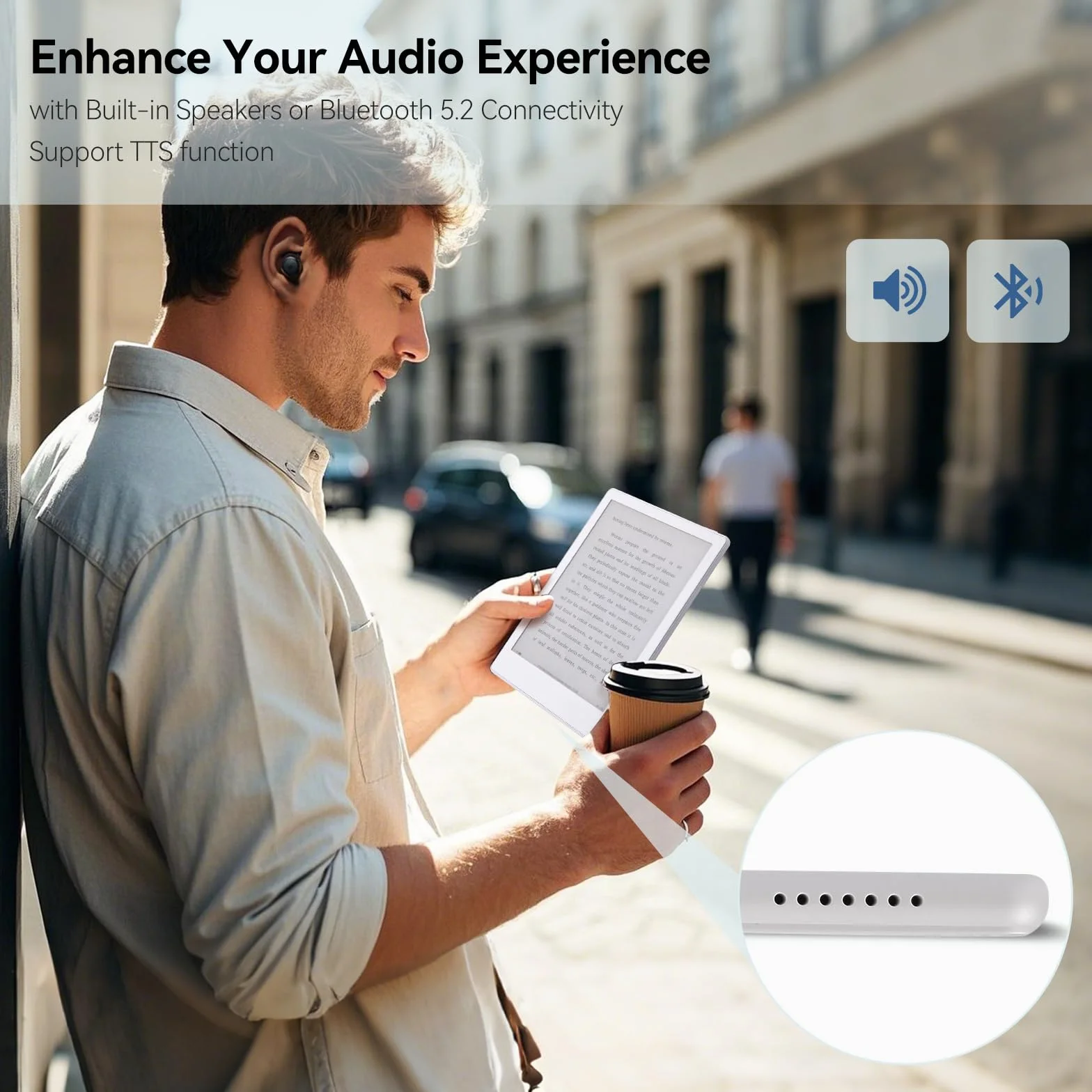 Meebook E-Reader M8 | Schermo Eink Carta 7.8' | 300PPI Smart Light | Android 14 | Processore Octa Core | Doppio microfono e altoparlanti | Supporto Play Store | Scrittura a mano | 4GB+64GB | Bianco
