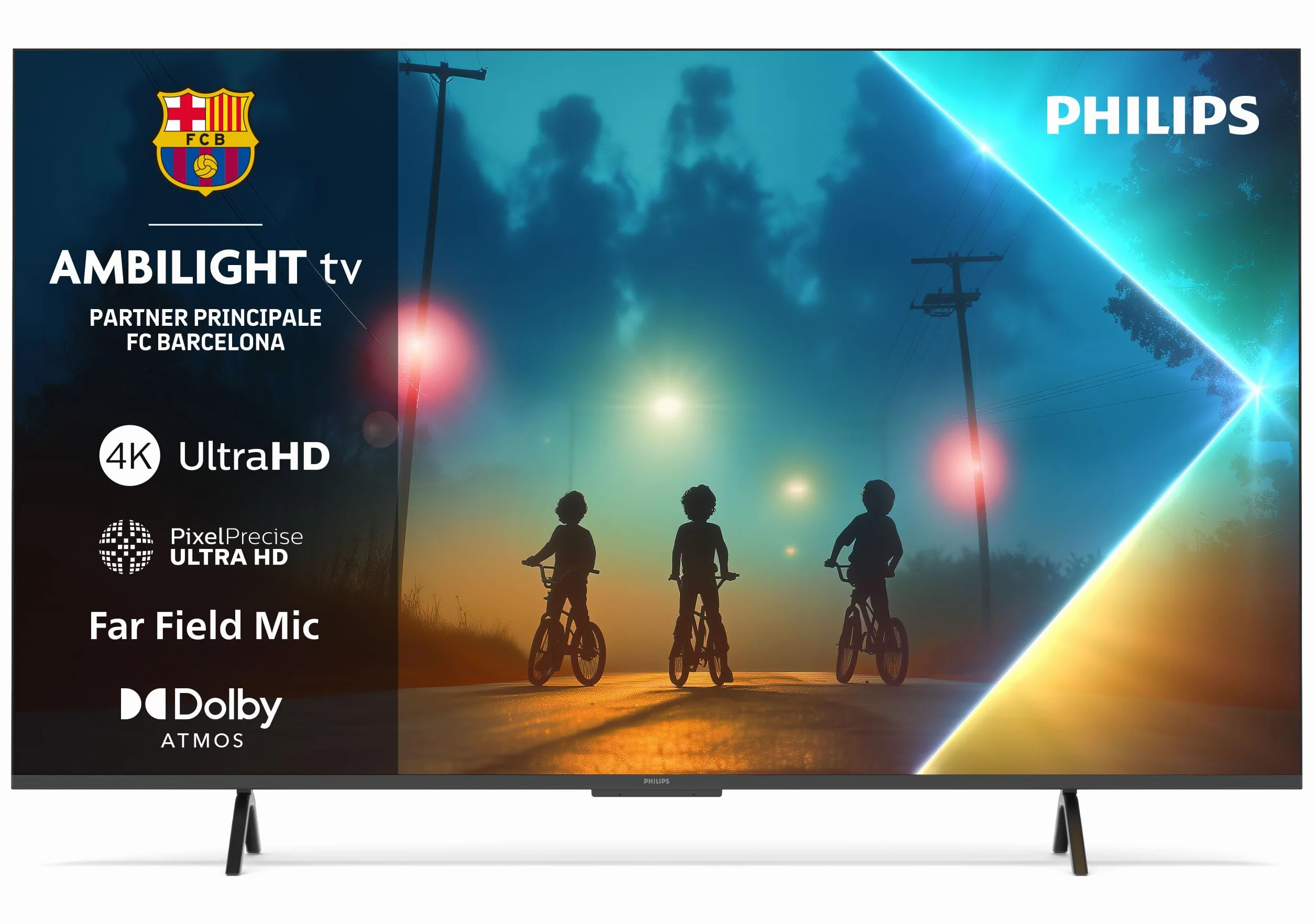 Philips Ambilight 43PUS8200 4K LED Smart TV - Display 43’’ con piattaforma Titan OS, Pixel Precise Ultra HD e Dolby Atmos Sound - Funziona con Alexa e Google Voice Assistant