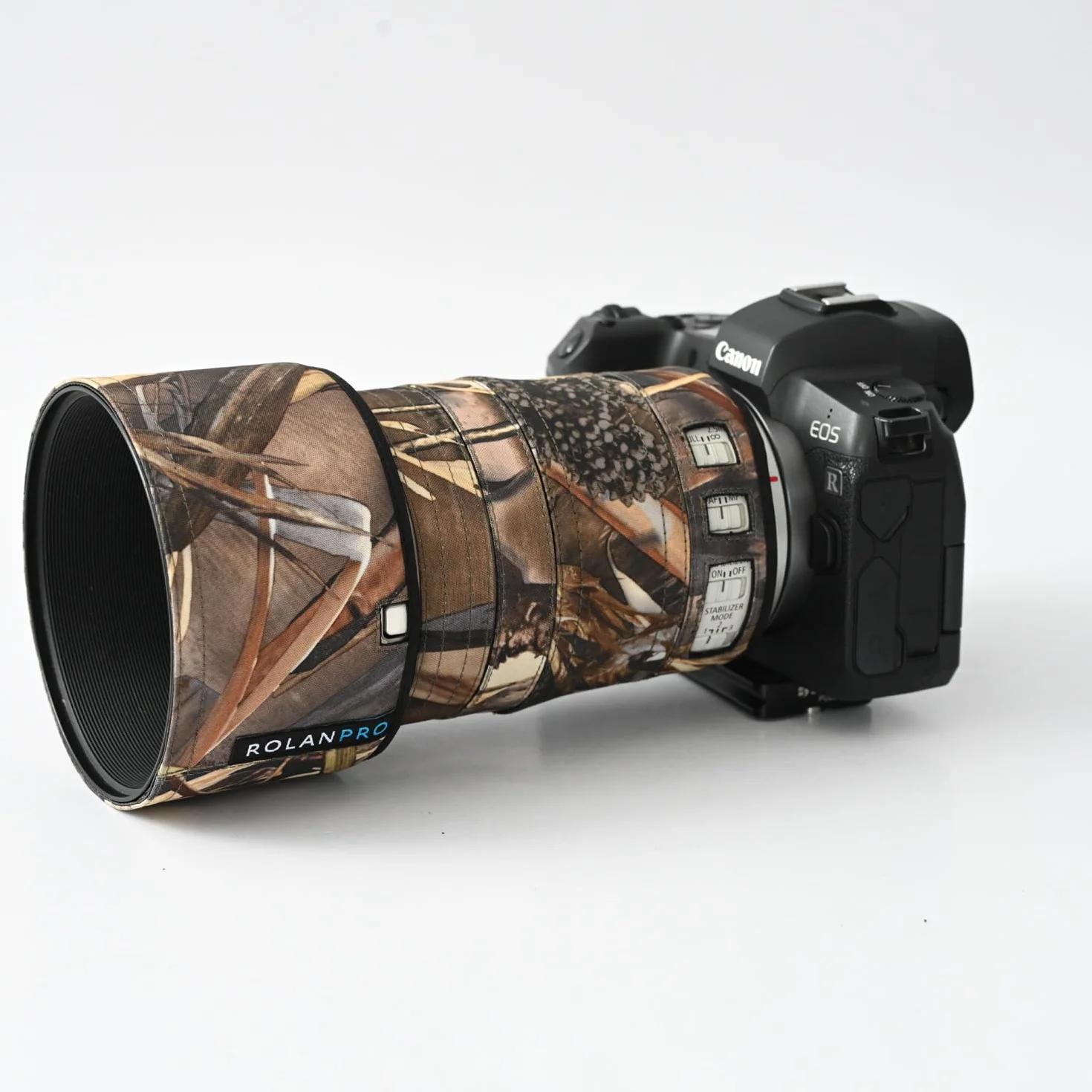 Rolanpro Custodia impermeabile mimetica per lenti Canon RF 70-200 mm F4 L IS USM, copertura antipioggia per obiettivo, custodia protettiva per abbigliamento #39