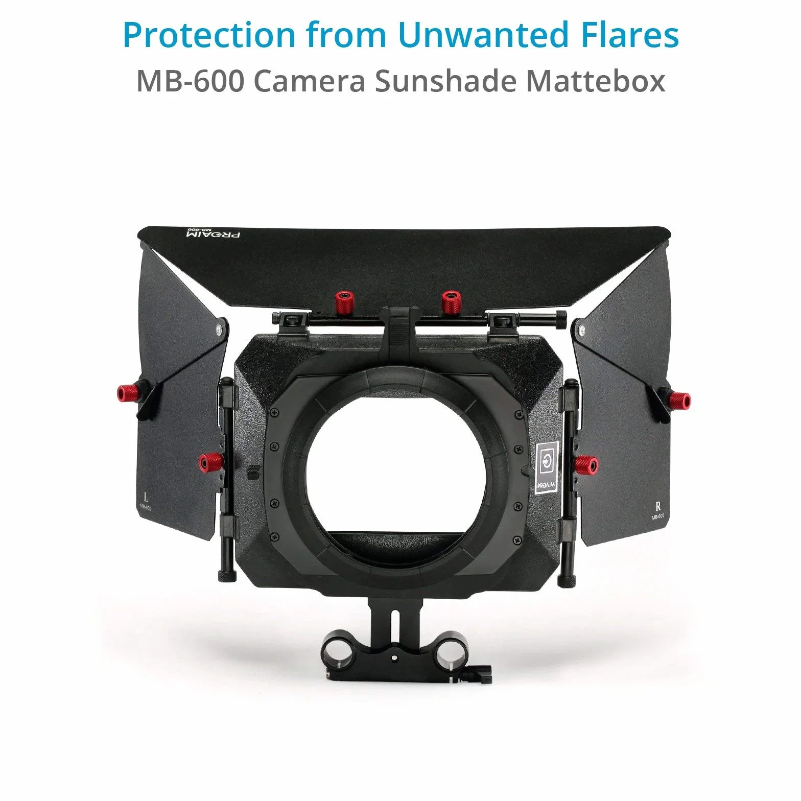 Kit Supporto a Spalla per Fotocamera con Cage e Matte Box per DSLR e Videocamere. Staffe e Impugnature Regolabili (FC-02)