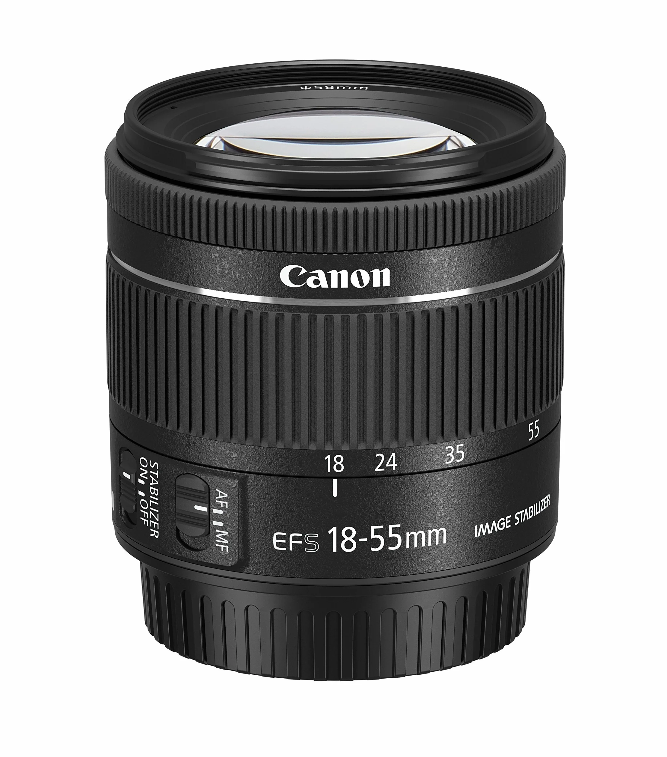 Canon EF-S 18-55mm f/4-5.6 IS STM Obiettivo, Nero (Ricondizionato)