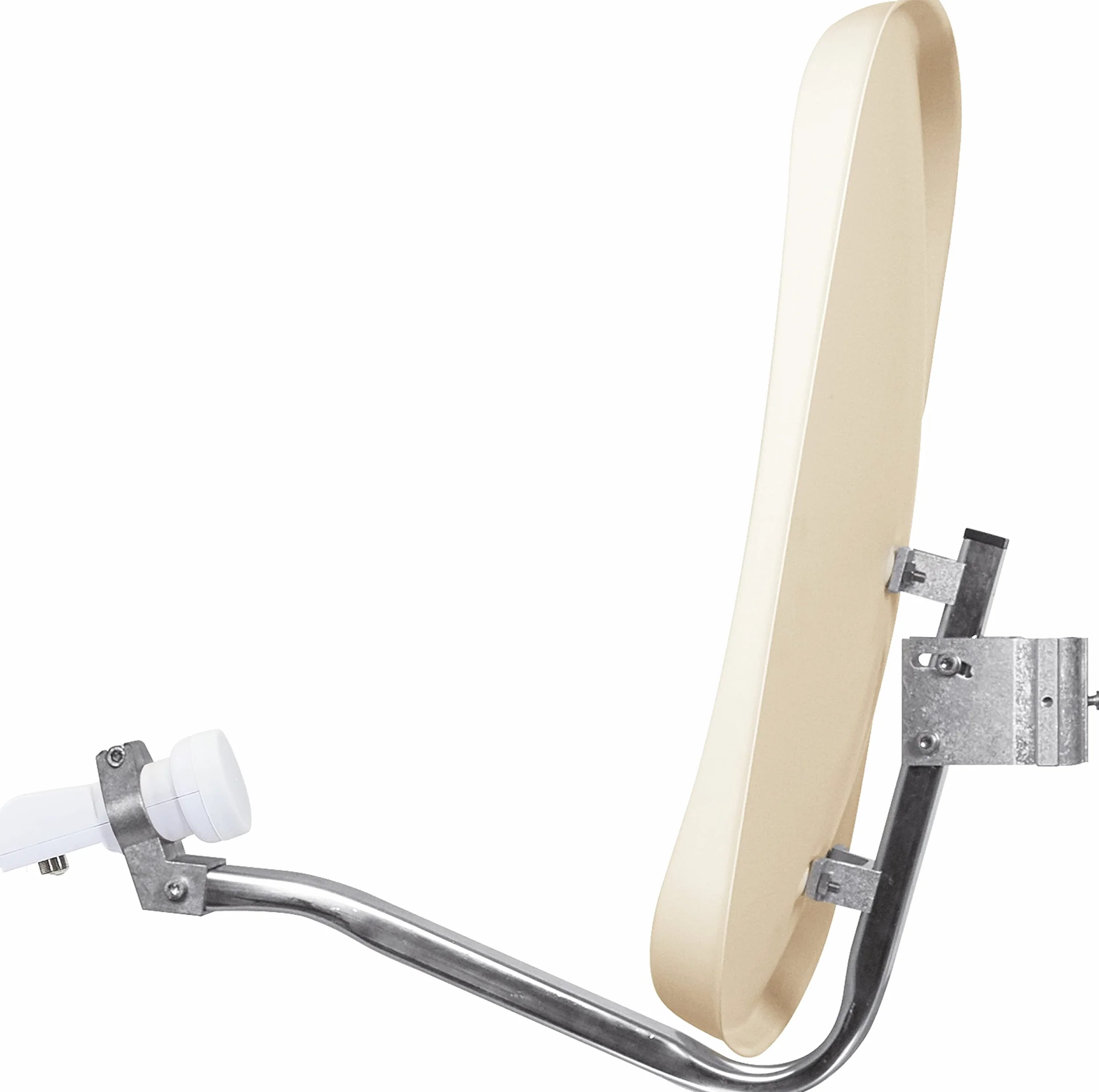 TechniSat DIGIDISH 45 - Parabola satellitare per 2 partecipanti (parabola da 45 cm con supporto a muro e Universal-Twin-LNB in un alloggiamento resistente alle intemperie) beige