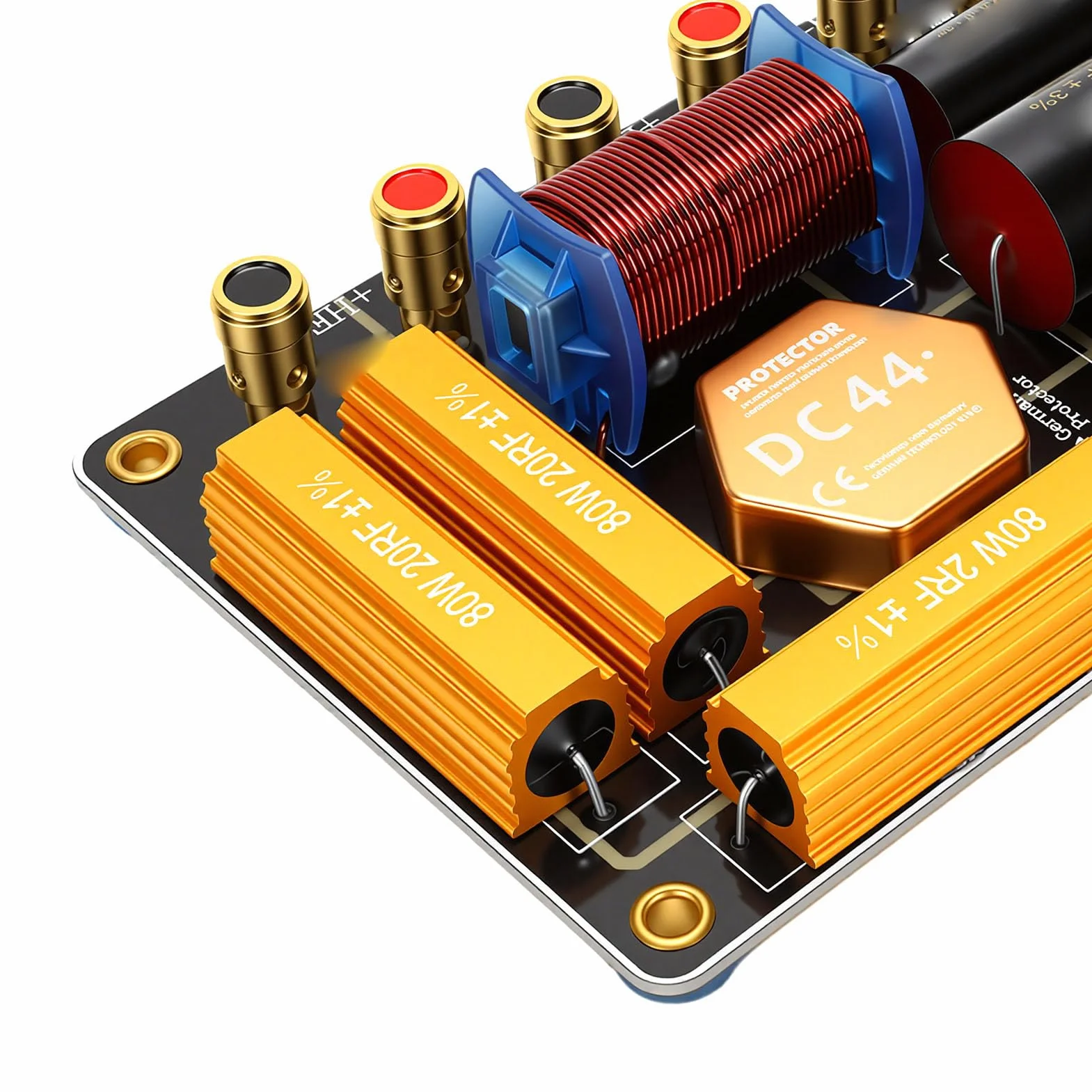 Crossover per Altoparlanti a Due Vie Ad Alta Potenza con Design Resistente Al Calore per Altoparlanti Doppi da 10-12 Pollici, Divisore di Frequenza da 550 W per Professionale, Ideale per i