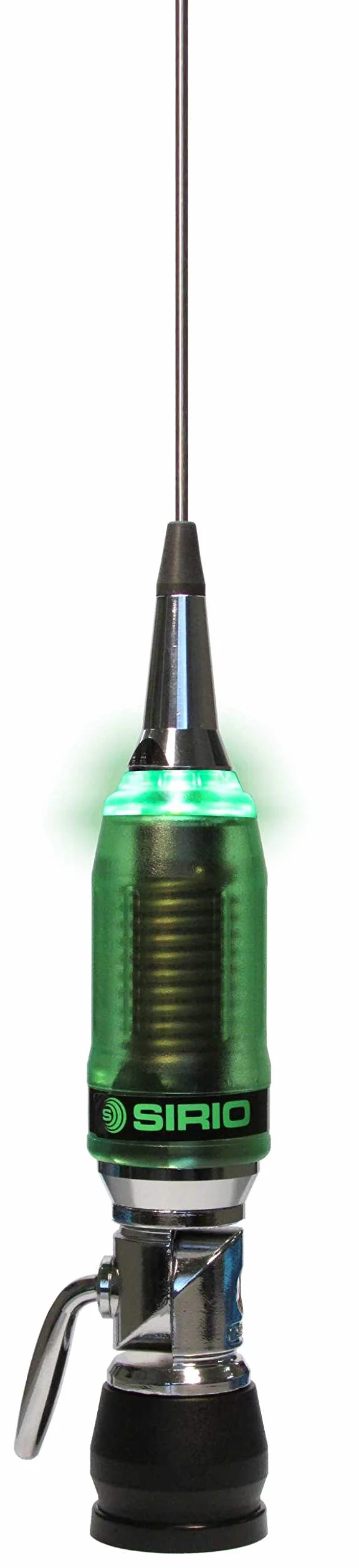 Sirio Antenne P-5000 PERFORMER LED, Antenna CB Veicolare, Frequenza 27-30MHz, Potenza Massima 5000 Watts (CW) Short Time, Stilo Inox, Inclinabile 180°, Altezza 1,965mt, Cavo 4mt in dotazione