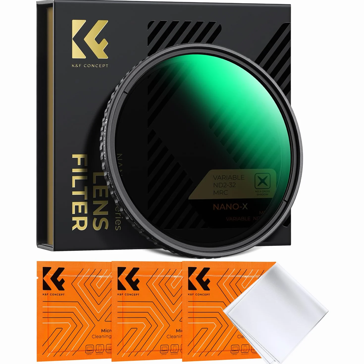 K&F CONCEPT Nano-X 77mm Filtro Variabile ND2-32 (1-5 stop) di Vetro Ottico con Rivestimento Nano a 28 Strati per obiettivi 77mm
