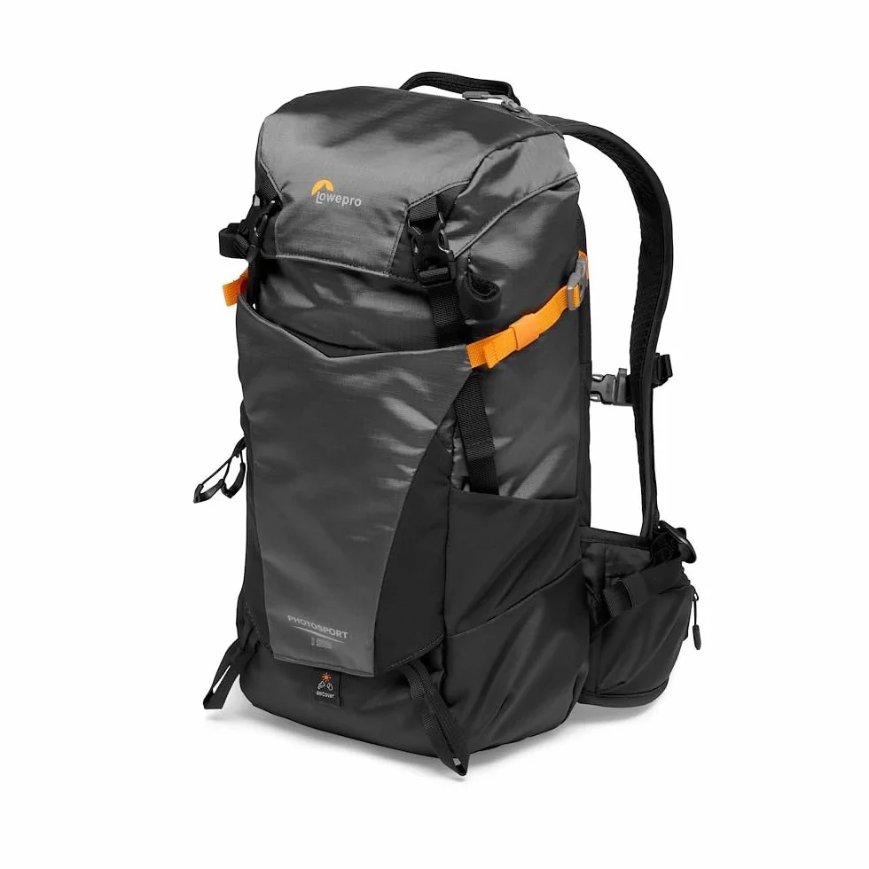 Lowepro PhotoSport BP 15L AW III, Zaino Fotografico da Hiking con Accesso Laterale, Inserto per Fotocamera Mirrorless Rimovibile, Sistema di Cinghie per Accessori, Grigio, Compatibile con Sony α6000