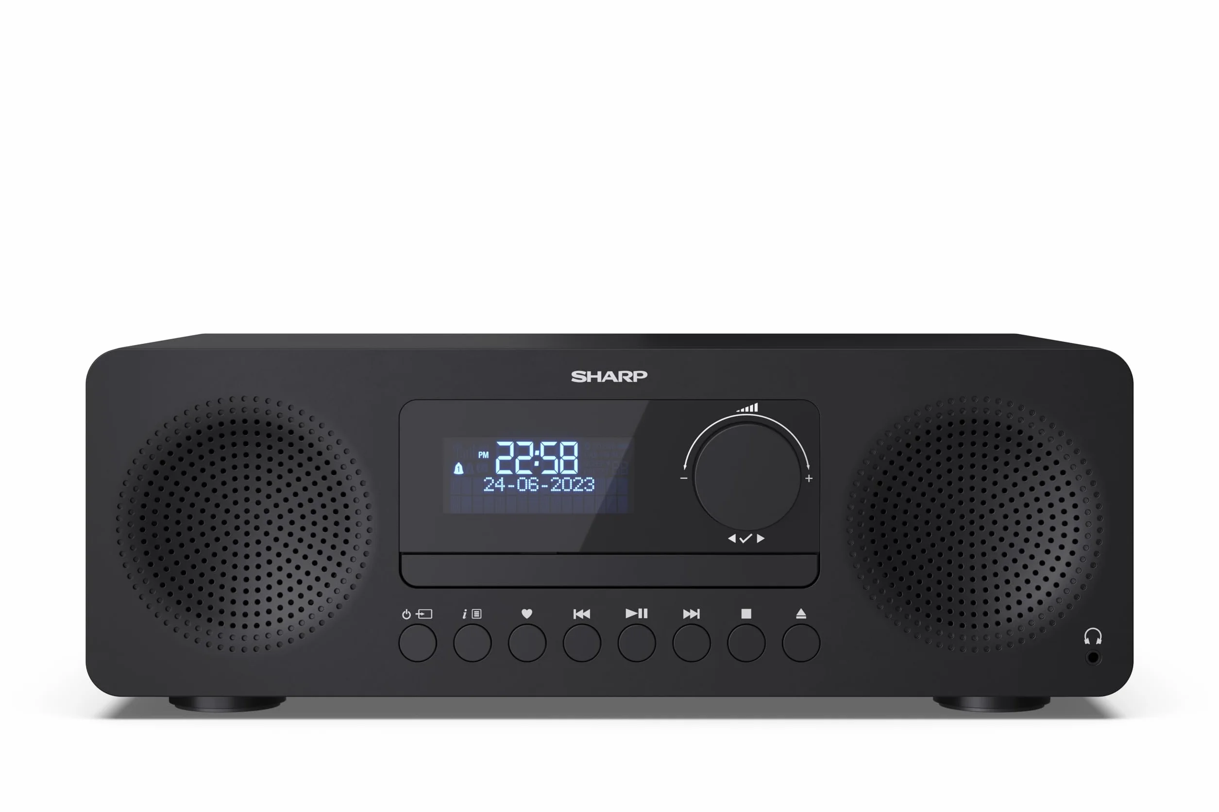 SHARP XL-B720D(BK) TOKYO, Sistema audio all in one con radio DAB+, FM, Bluetooth, CD-MP3, riproduzione USB, connessione cuffie e 60W, colore nero