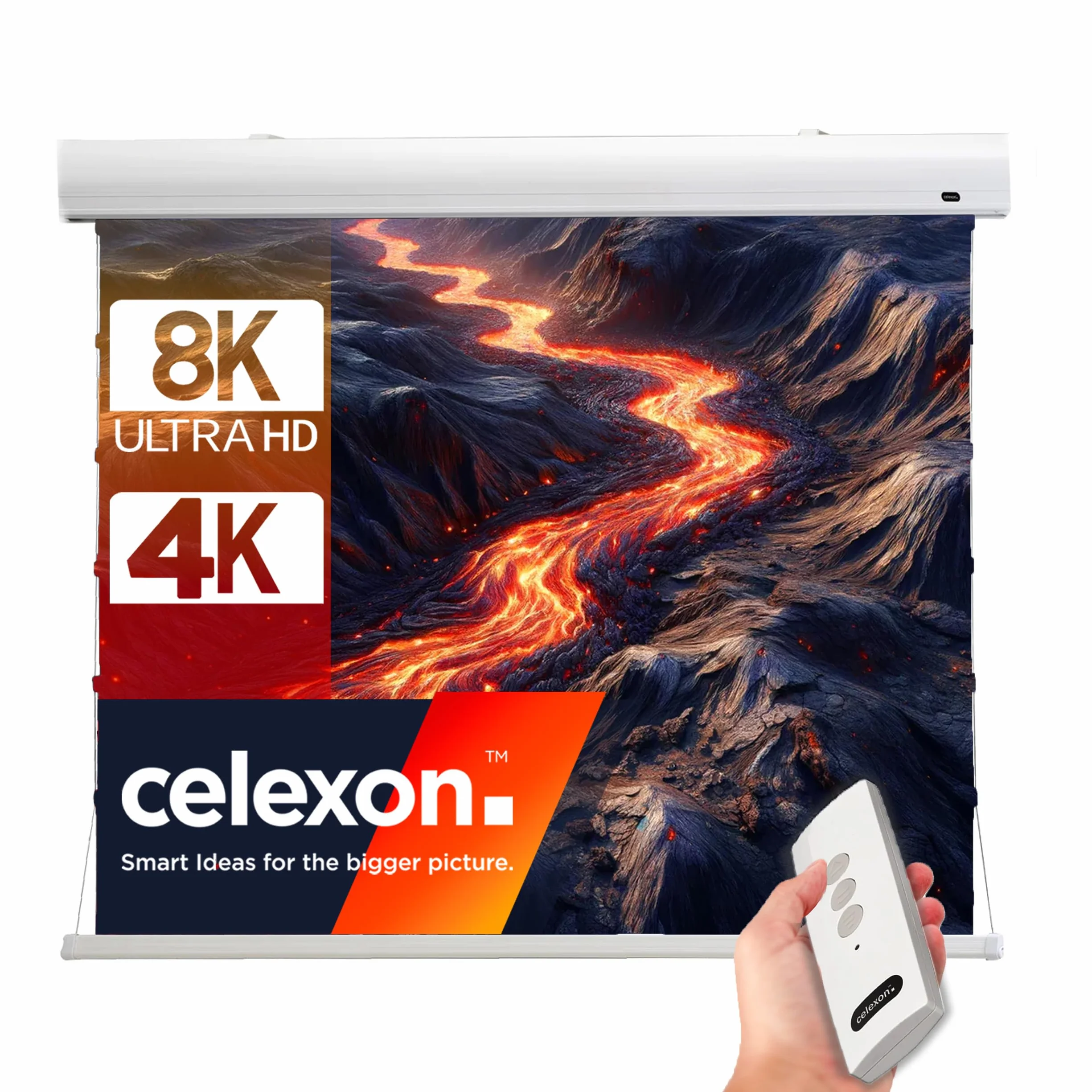 celexon HomeCinema Motorleinwand Tension 298 x 168 cm 135 - Dynamic Slate ALR
