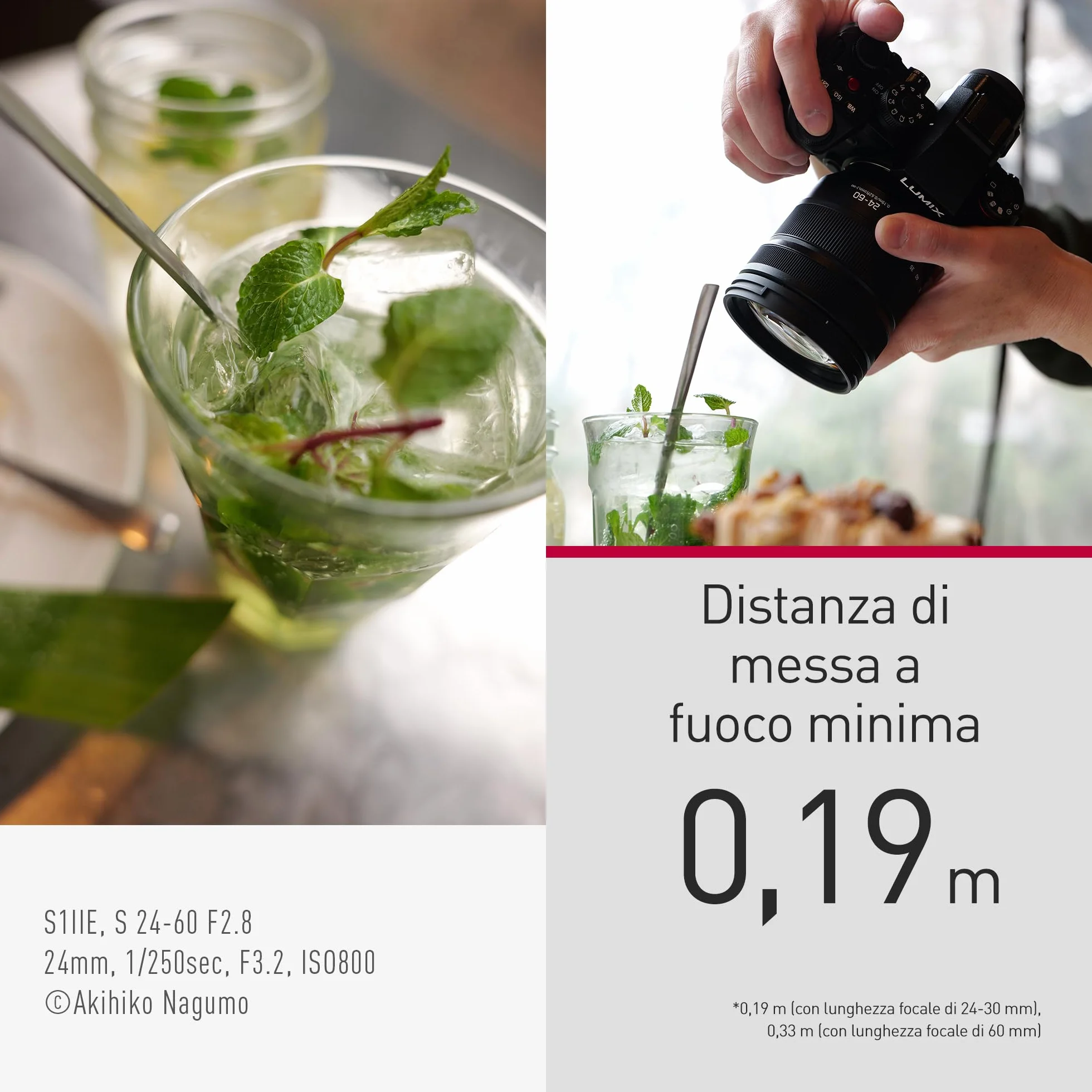 Panasonic LUMIX S Obiettivo 24-60mm, Montatura L, Obiettivo a Diaframma Costante F2.8 per Fotocamera Mirrorless Full Frame, Nero