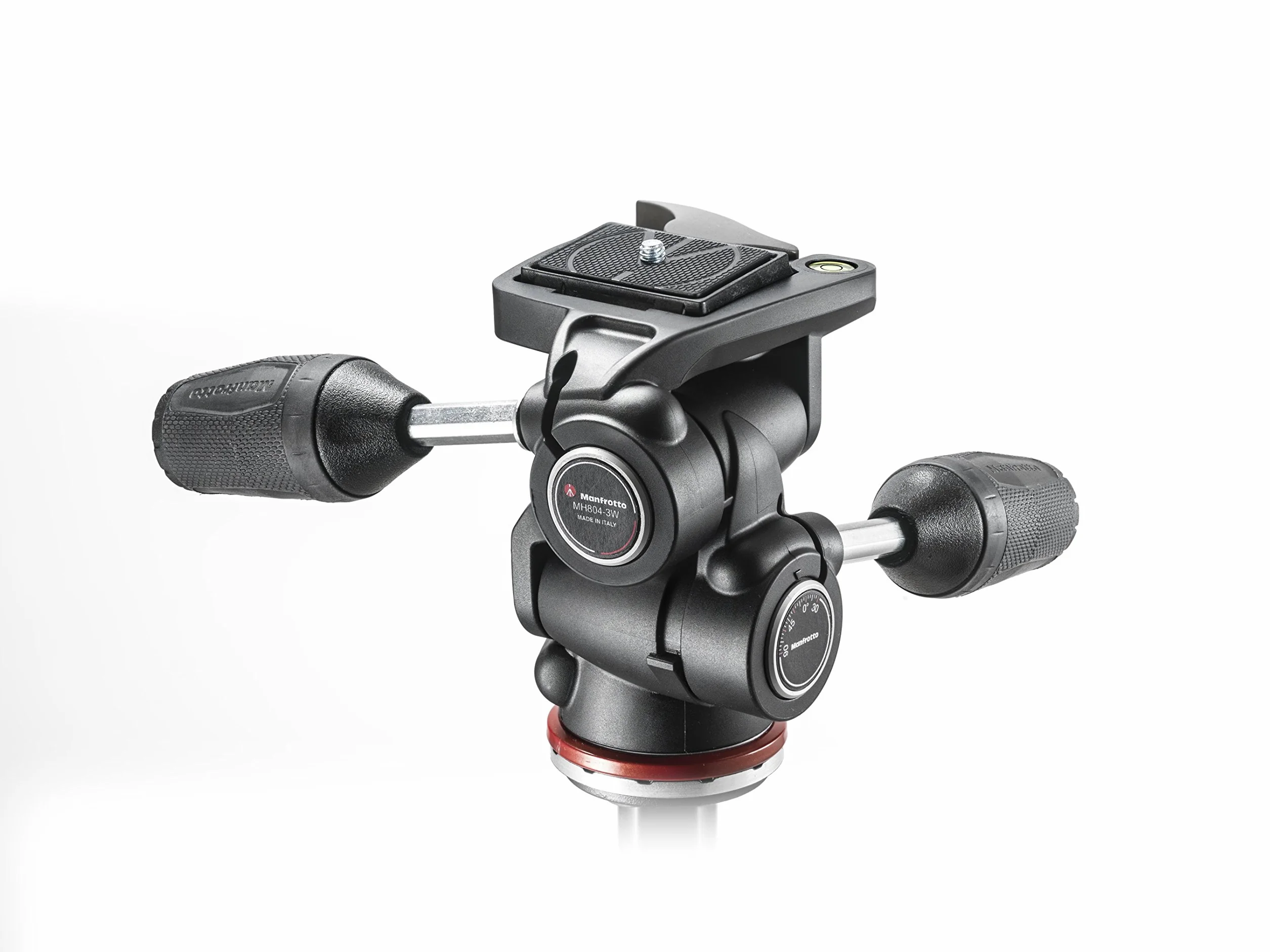 Manfrotto MH804-3W Testa a 3 Vie con Leve Richiudibili, Nero