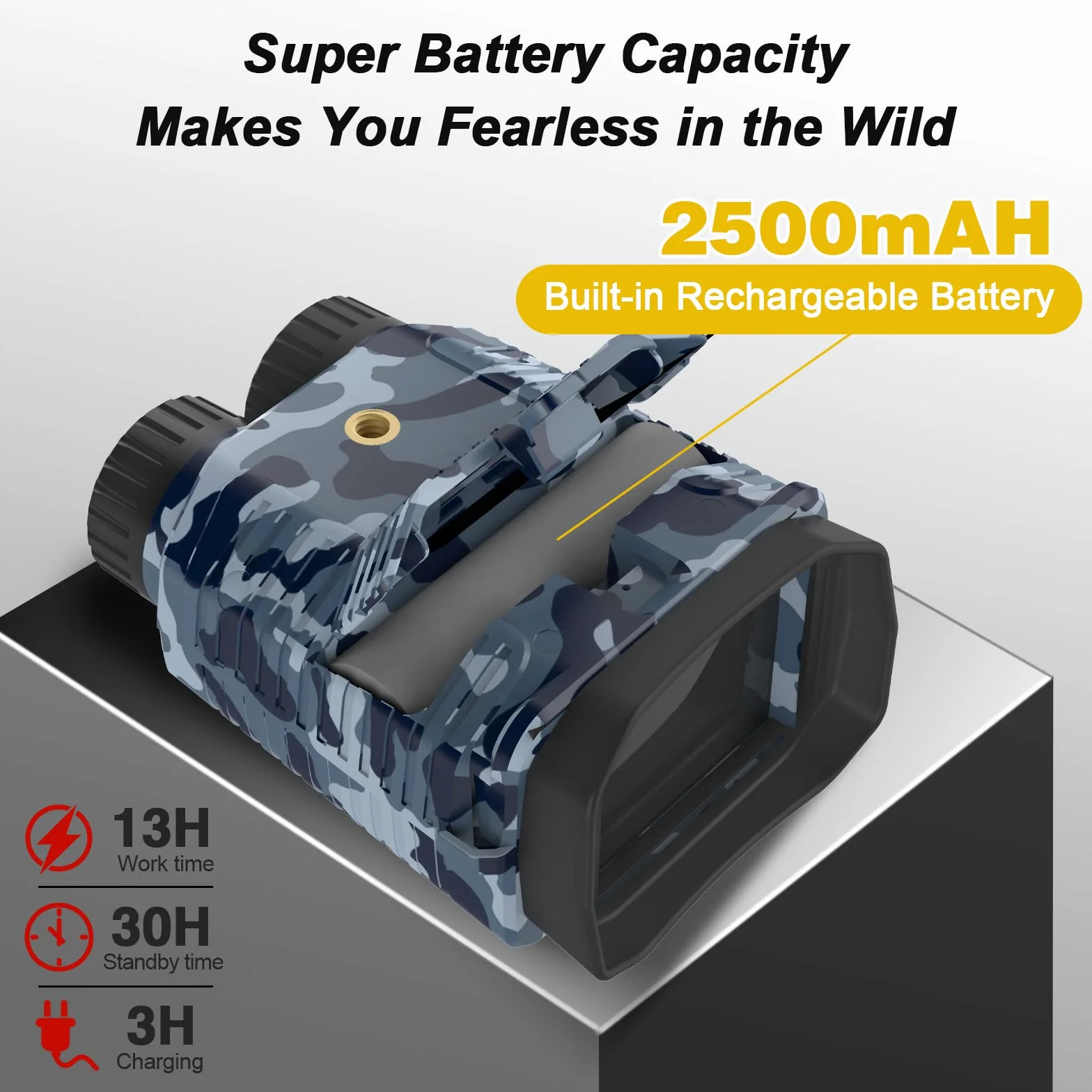 Binocolo Visione Notturna,Hojocojo Visore Notturno Digitale Infrarossi con LCD TFT 2,4" di Portatafino a 300m,Militare Binocolo Notturno con Registrazione di HD Foto e Video per la Caccia Campeggio