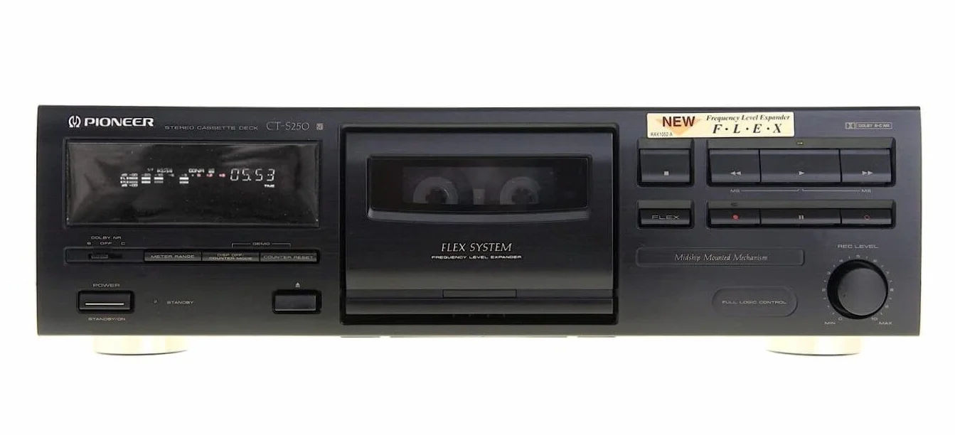 Pioneer CT-S -250 cassette, colore nero